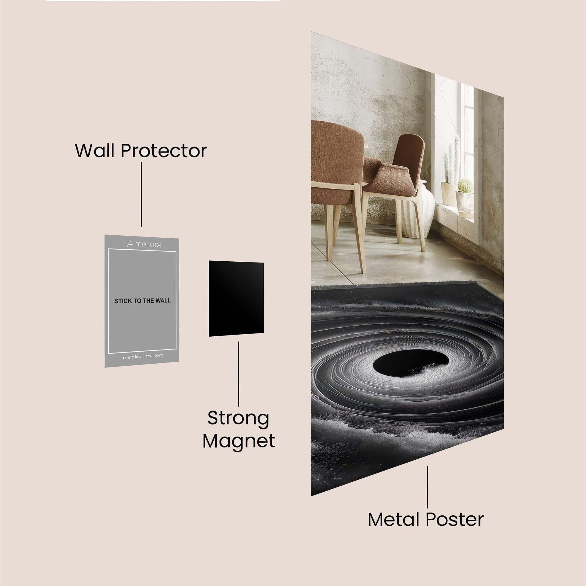 Vortex Mystery Safe Wall Magnetic / M