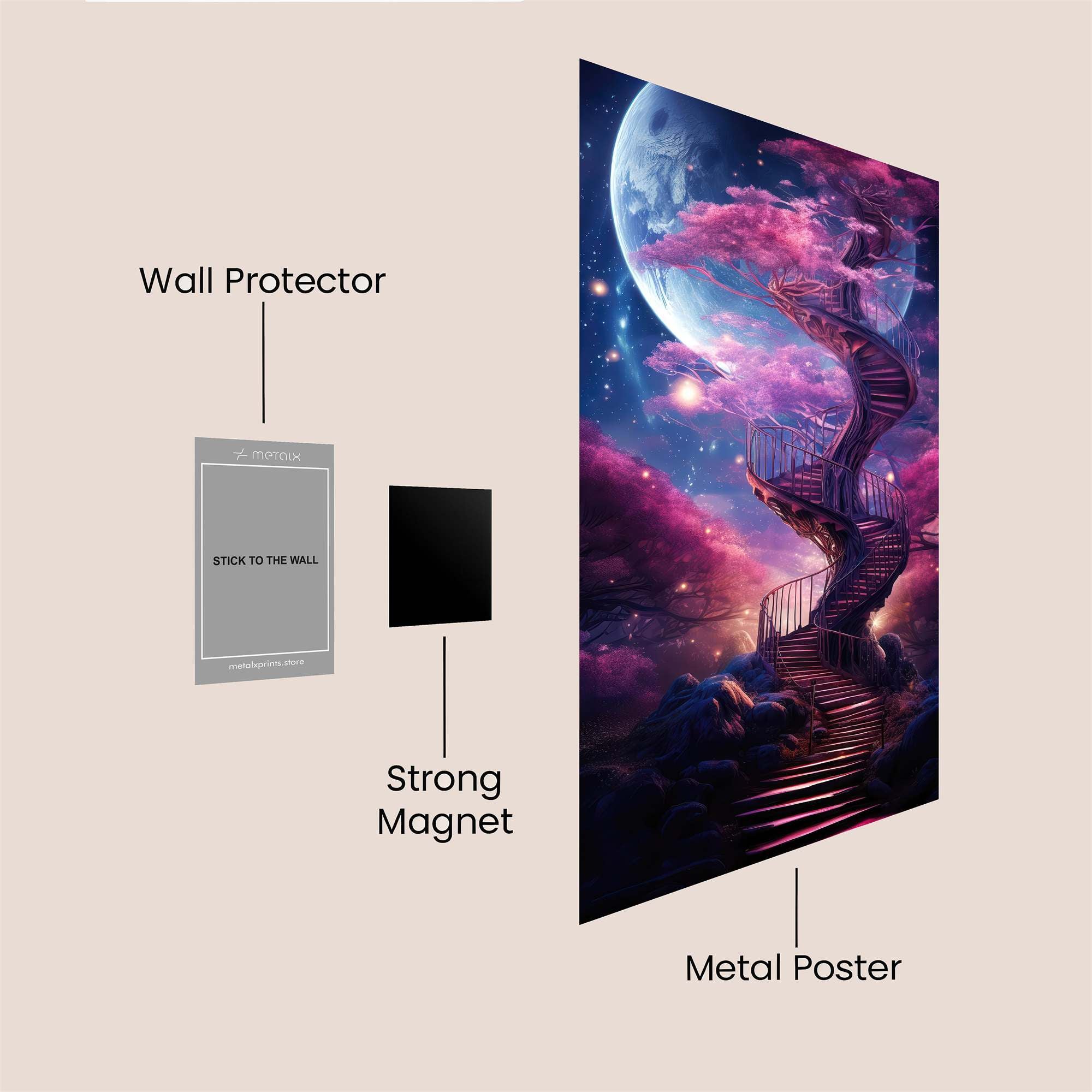 Moonlit Whimsy Safe Wall Magnetic / M