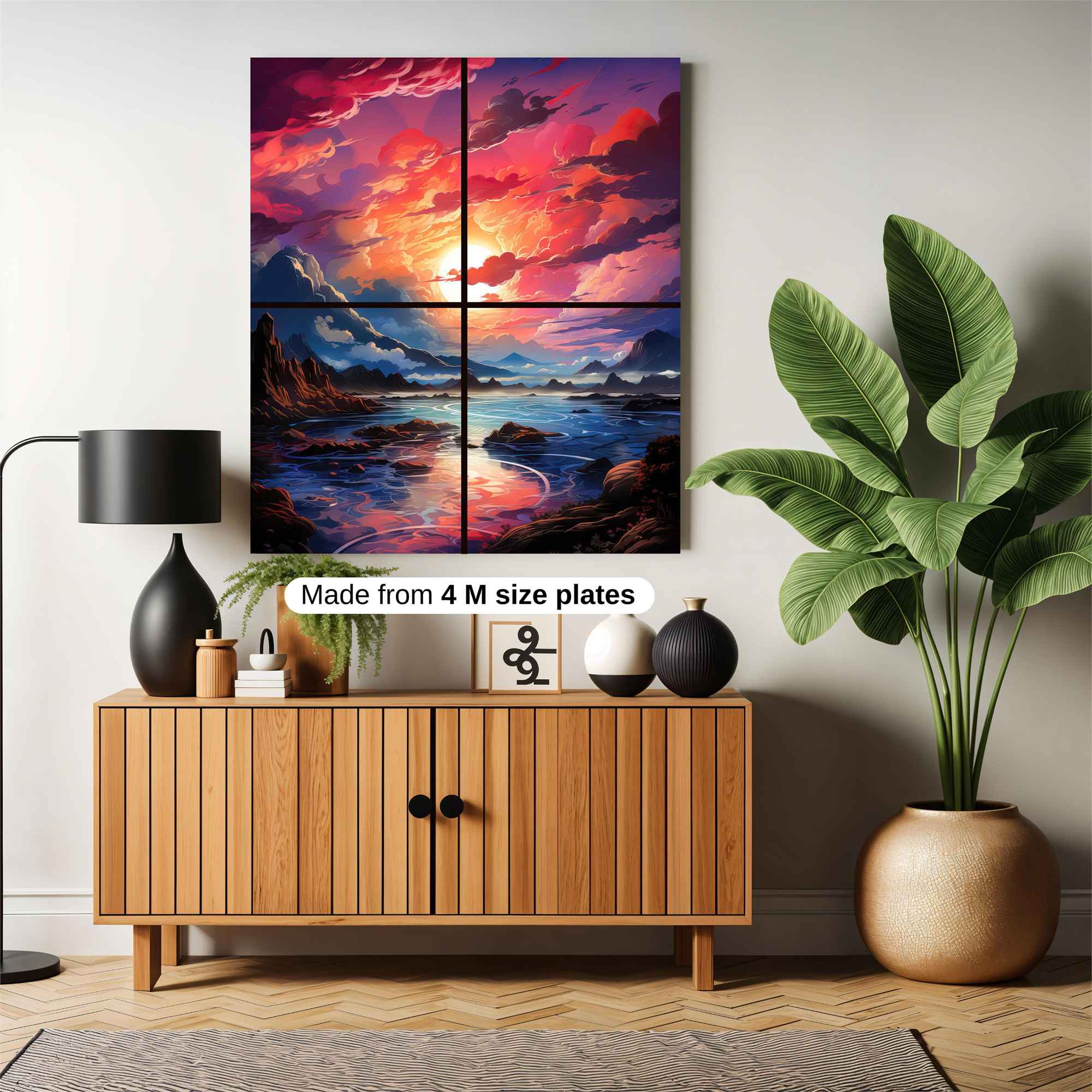 Sunset Whimsy Safe Wall Magnetic / M