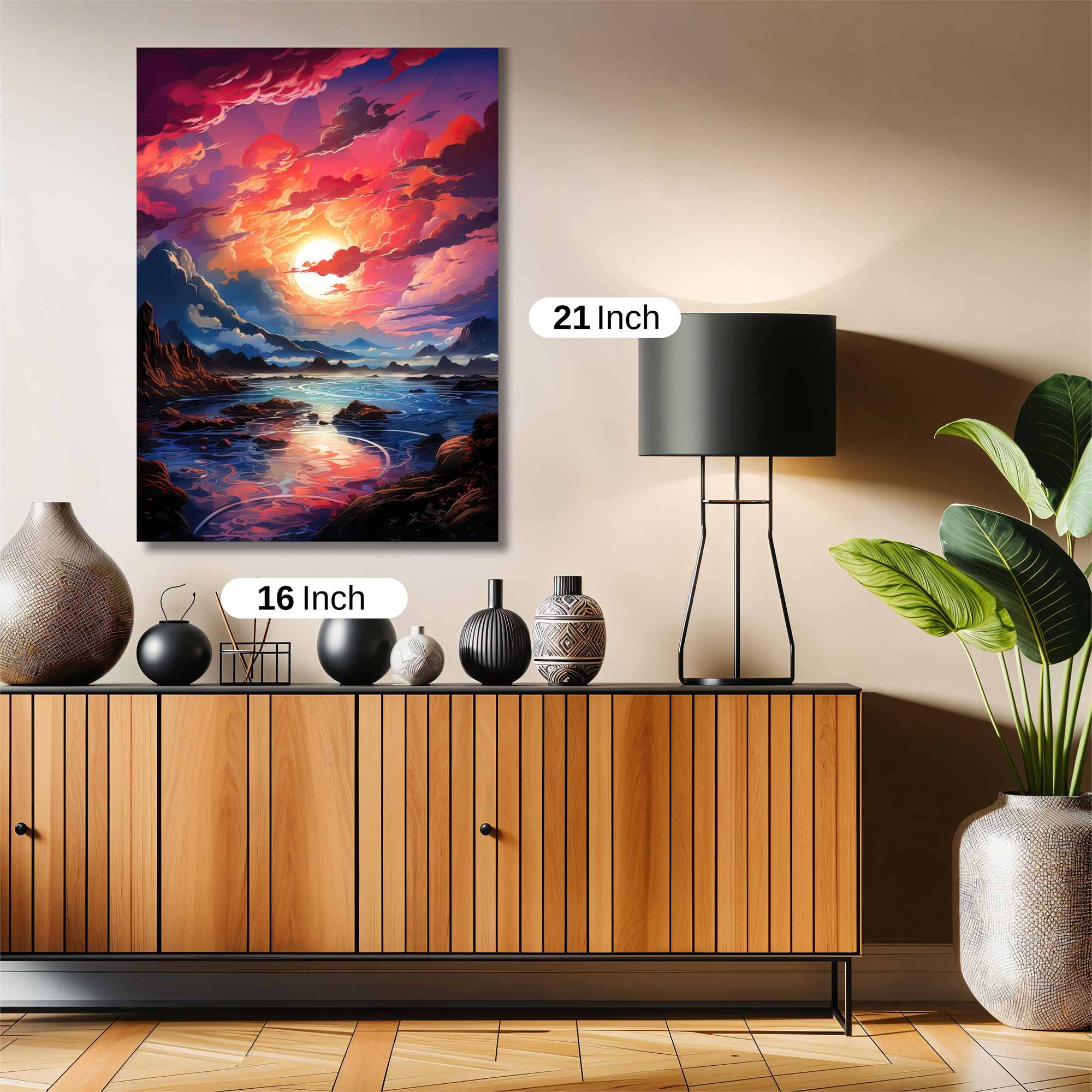 Sunset Whimsy Safe Wall Magnetic / M