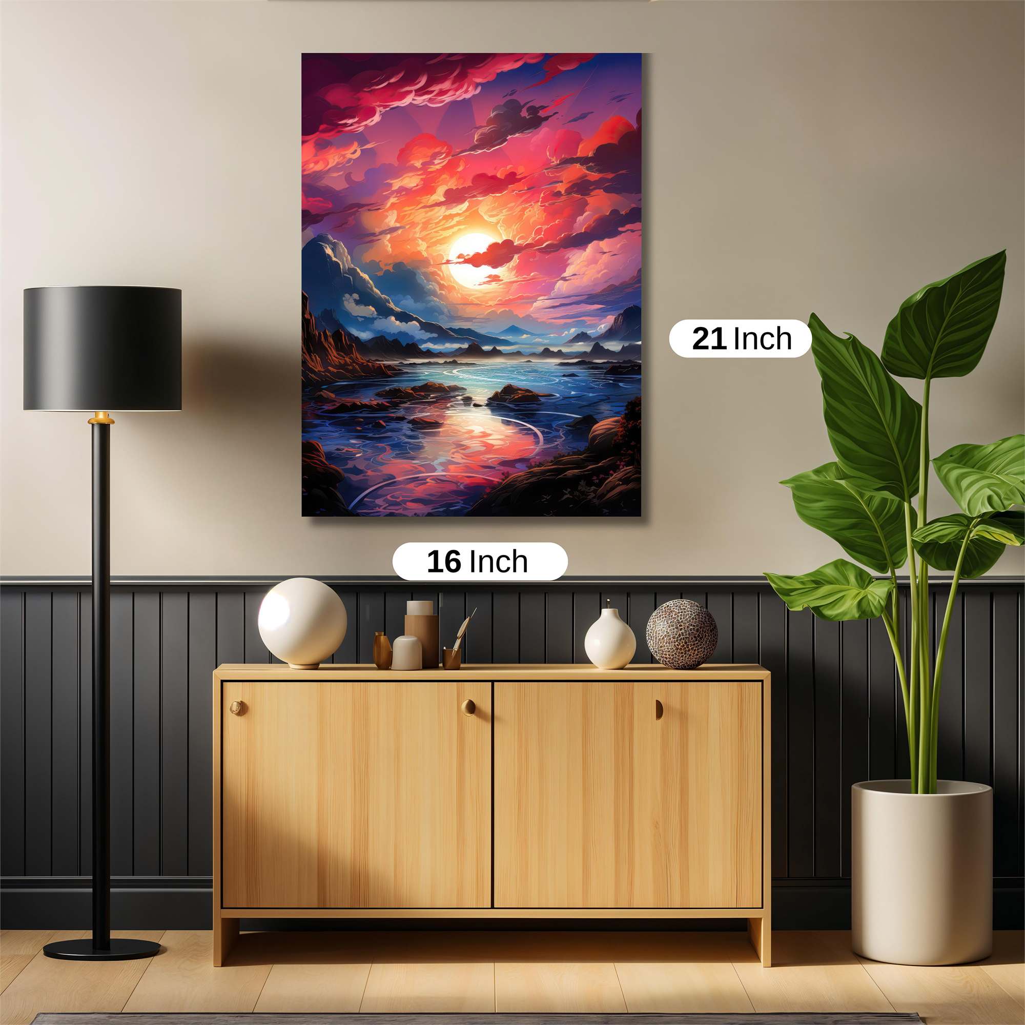 Sunset Whimsy Safe Wall Magnetic / M