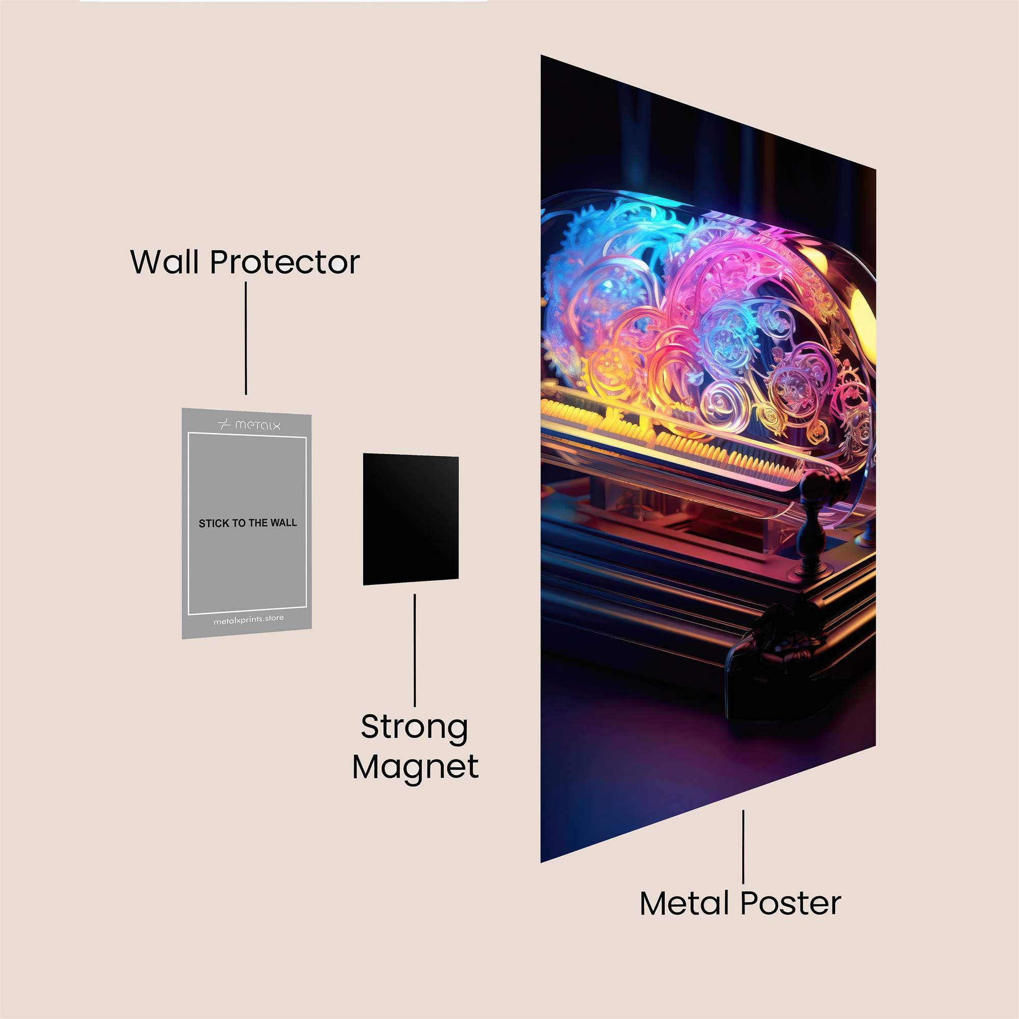 Neon Enigma Safe Wall Magnetic / M