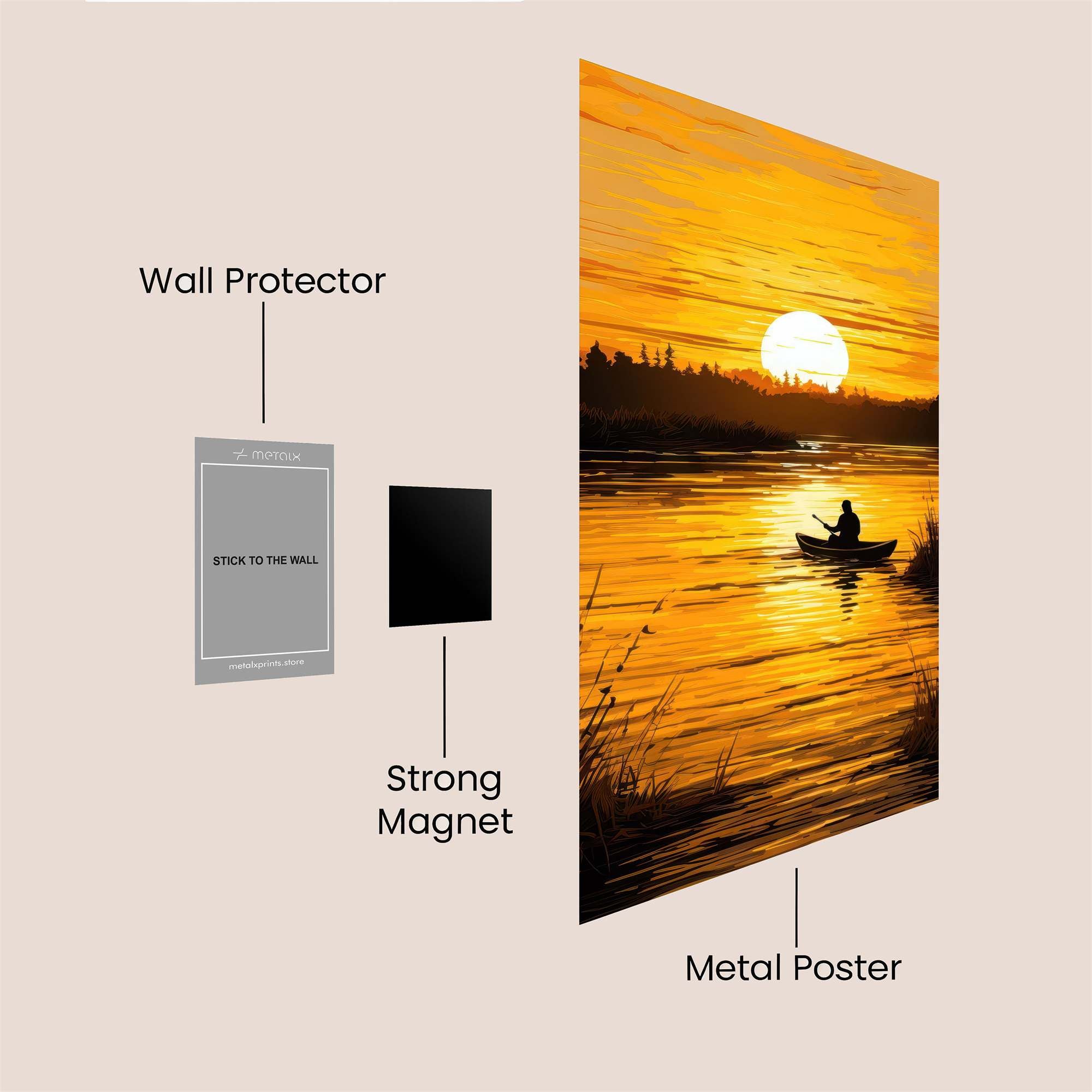 Sunset Solitude Safe Wall Magnetic / M