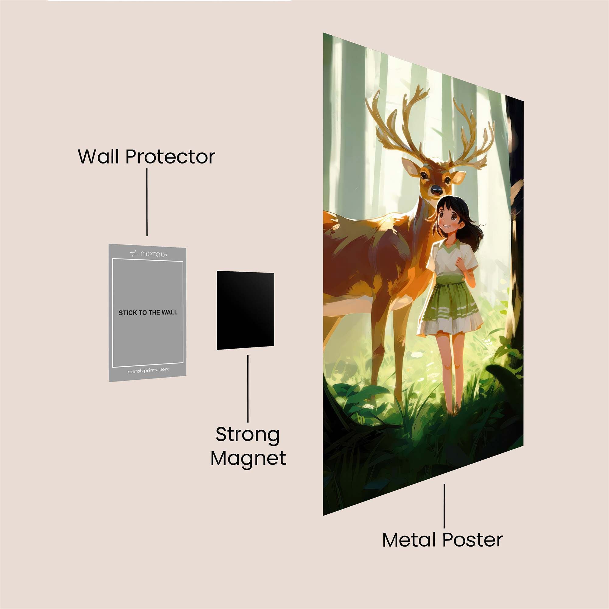 Deer Serenity Safe Wall Magnetic / M