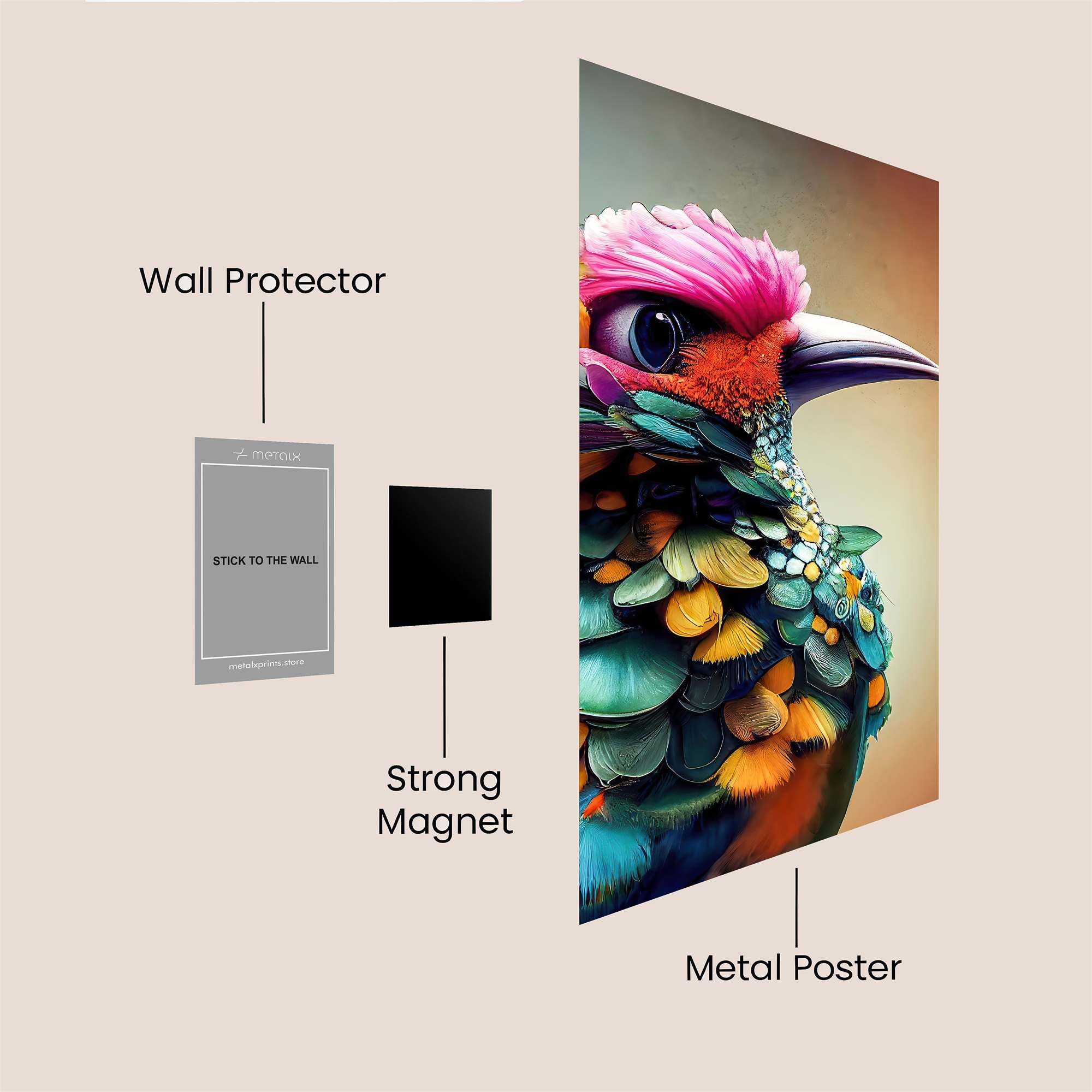 Bird Whimsy Safe Wall Magnetic / M