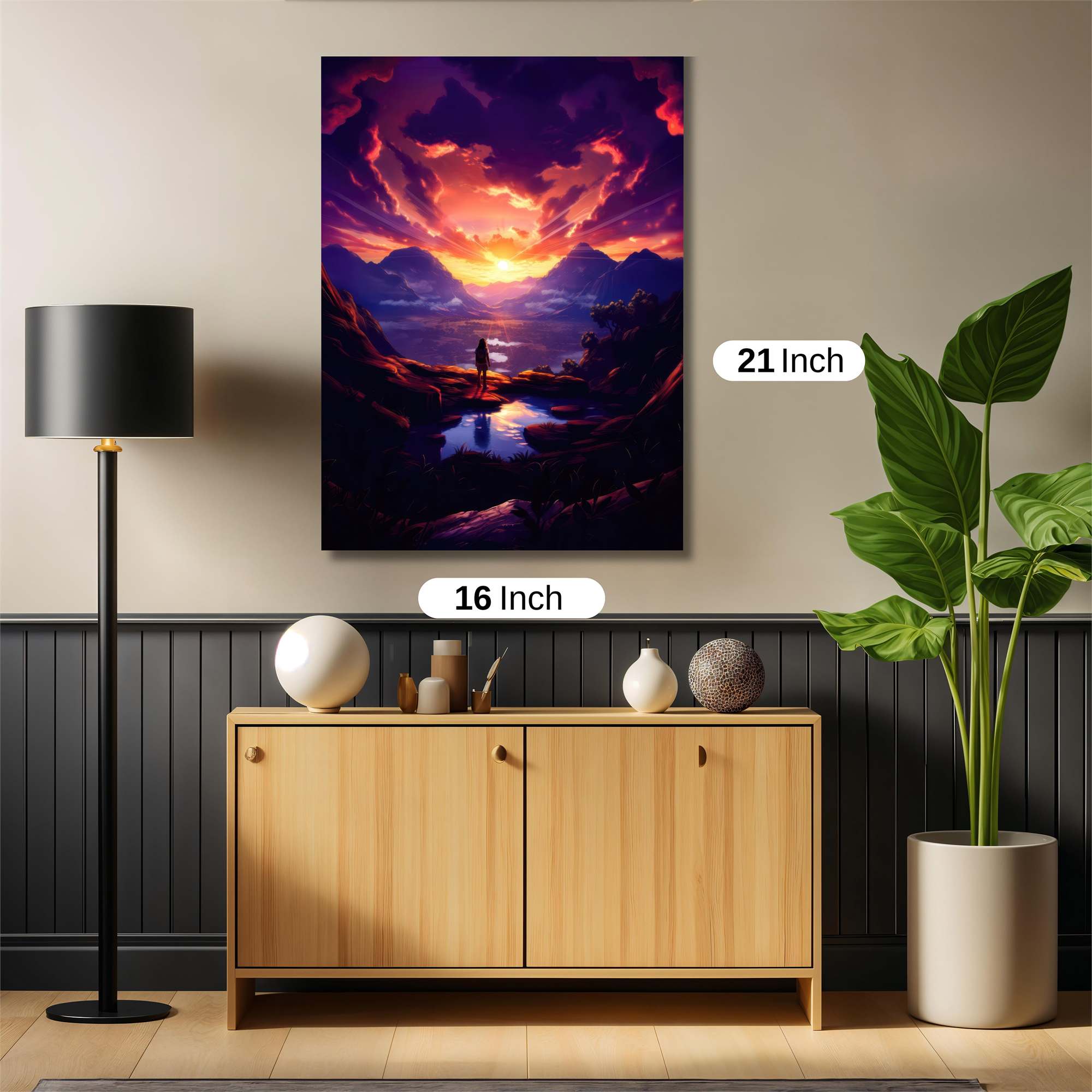 Sunset Solitude Safe Wall Magnetic / M