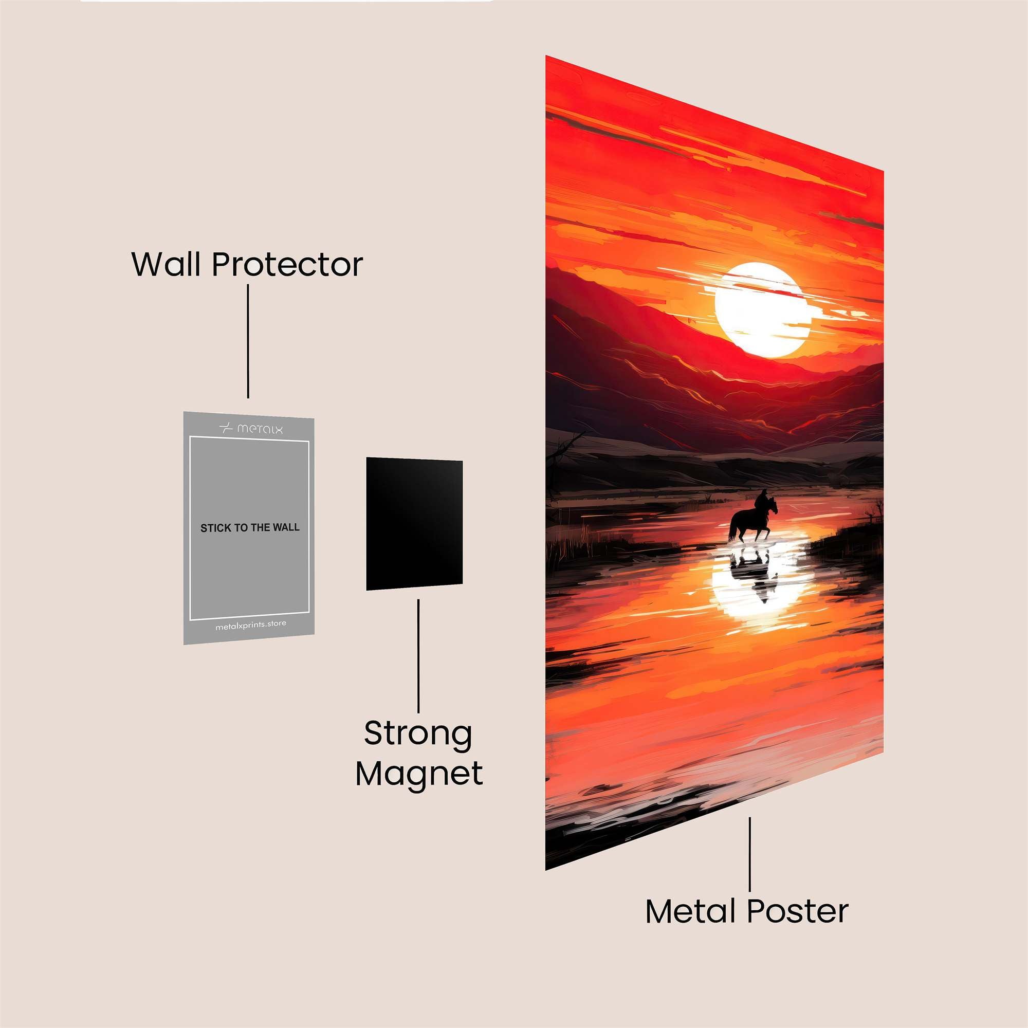 Sunset Solitude Safe Wall Magnetic / M