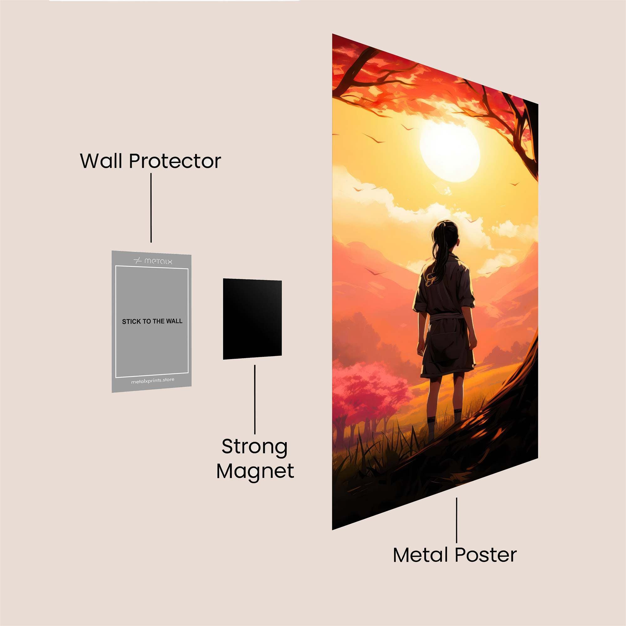 Sunset Serenity Safe Wall Magnetic / M