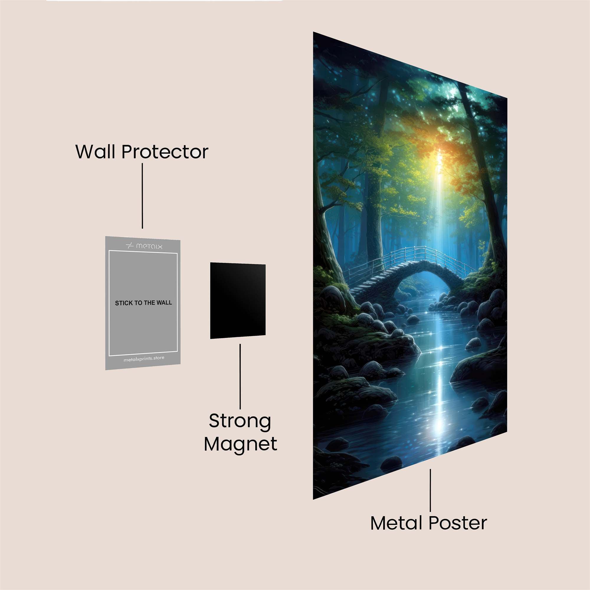 Moonlit Tranquility Safe Wall Magnetic / M