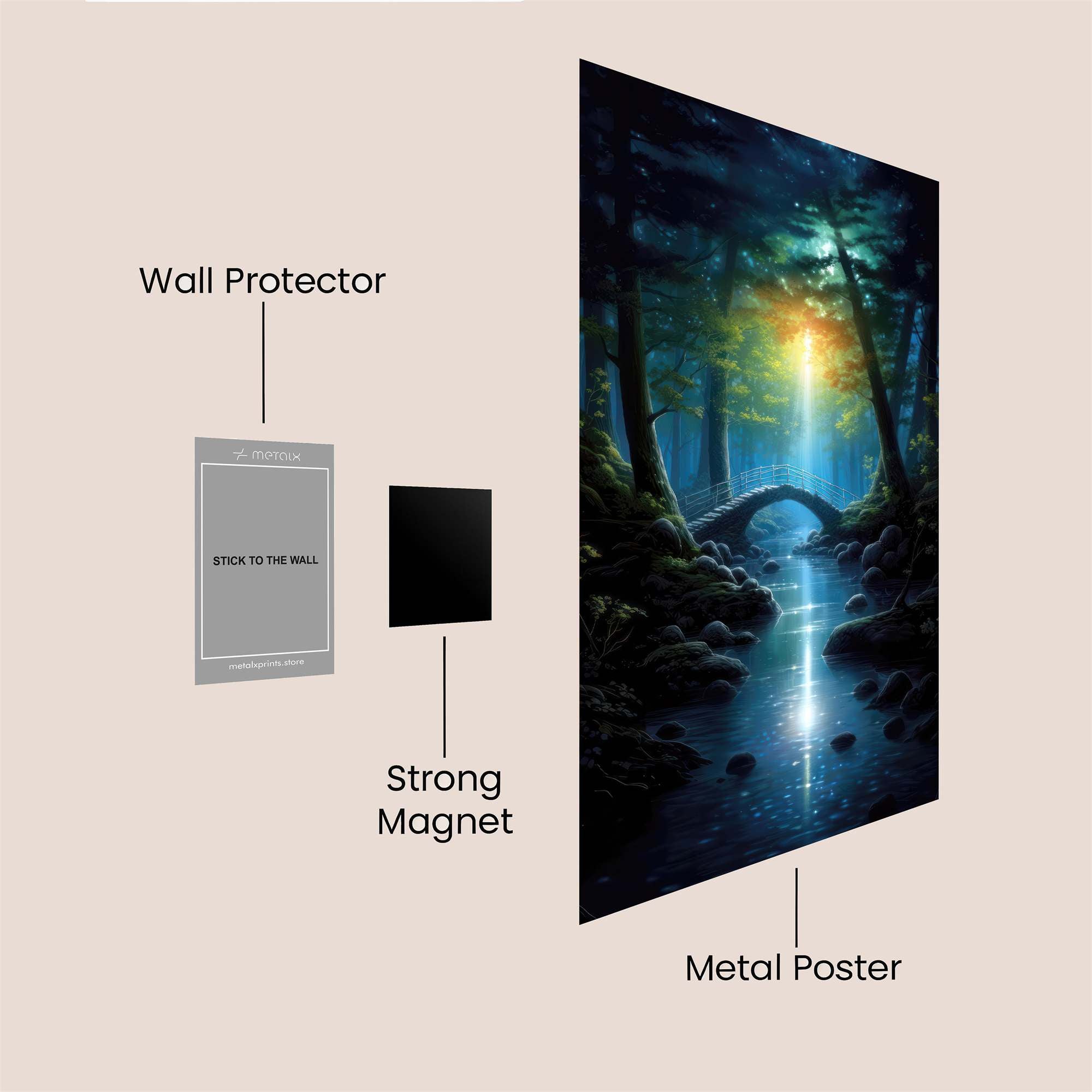 Moonlit Tranquility Safe Wall Magnetic / M