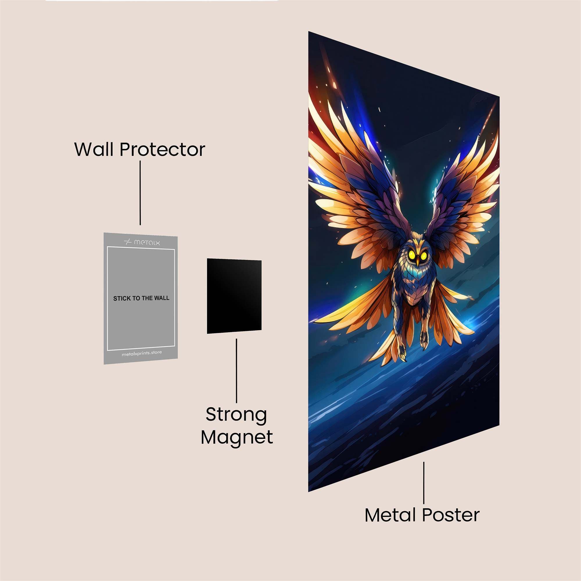 Owl Radiant Safe Wall Magnetic / M