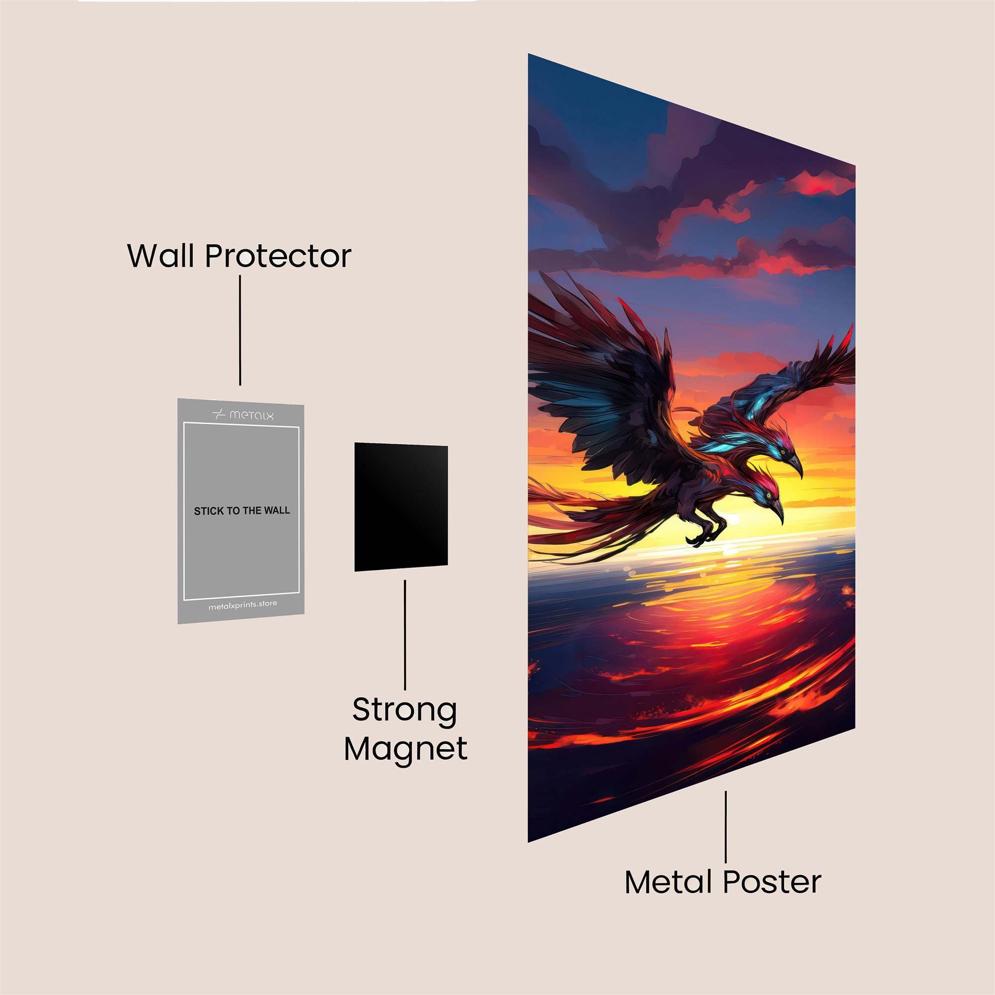 Phoenix Twilight Safe Wall Magnetic / M