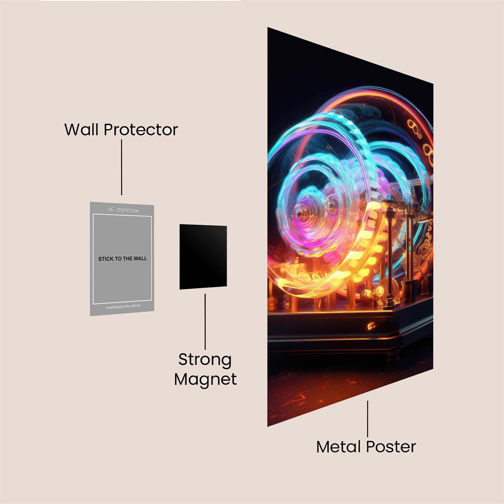 Neon Ferris Safe Wall Magnetic / M