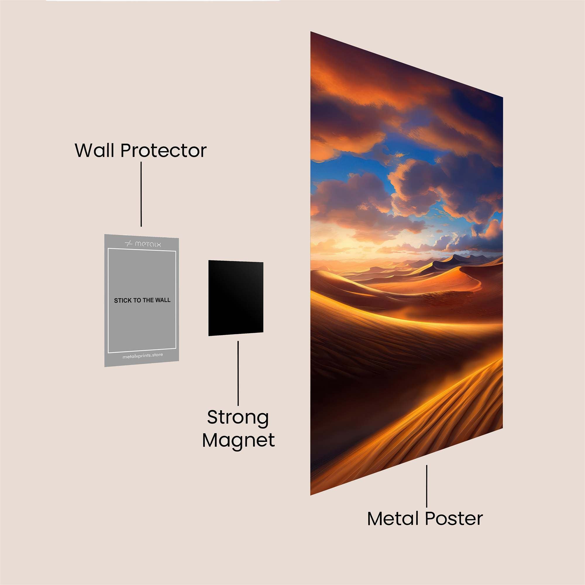 Desert Dreamscape Safe Wall Magnetic / M