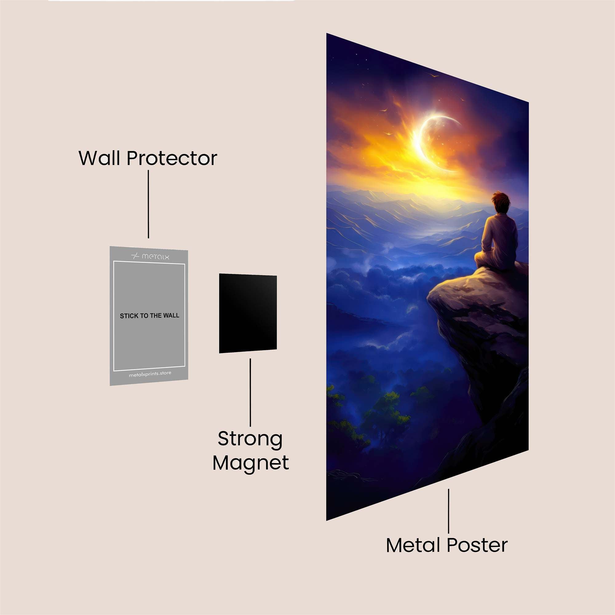 Meditative Glow Safe Wall Magnetic / M