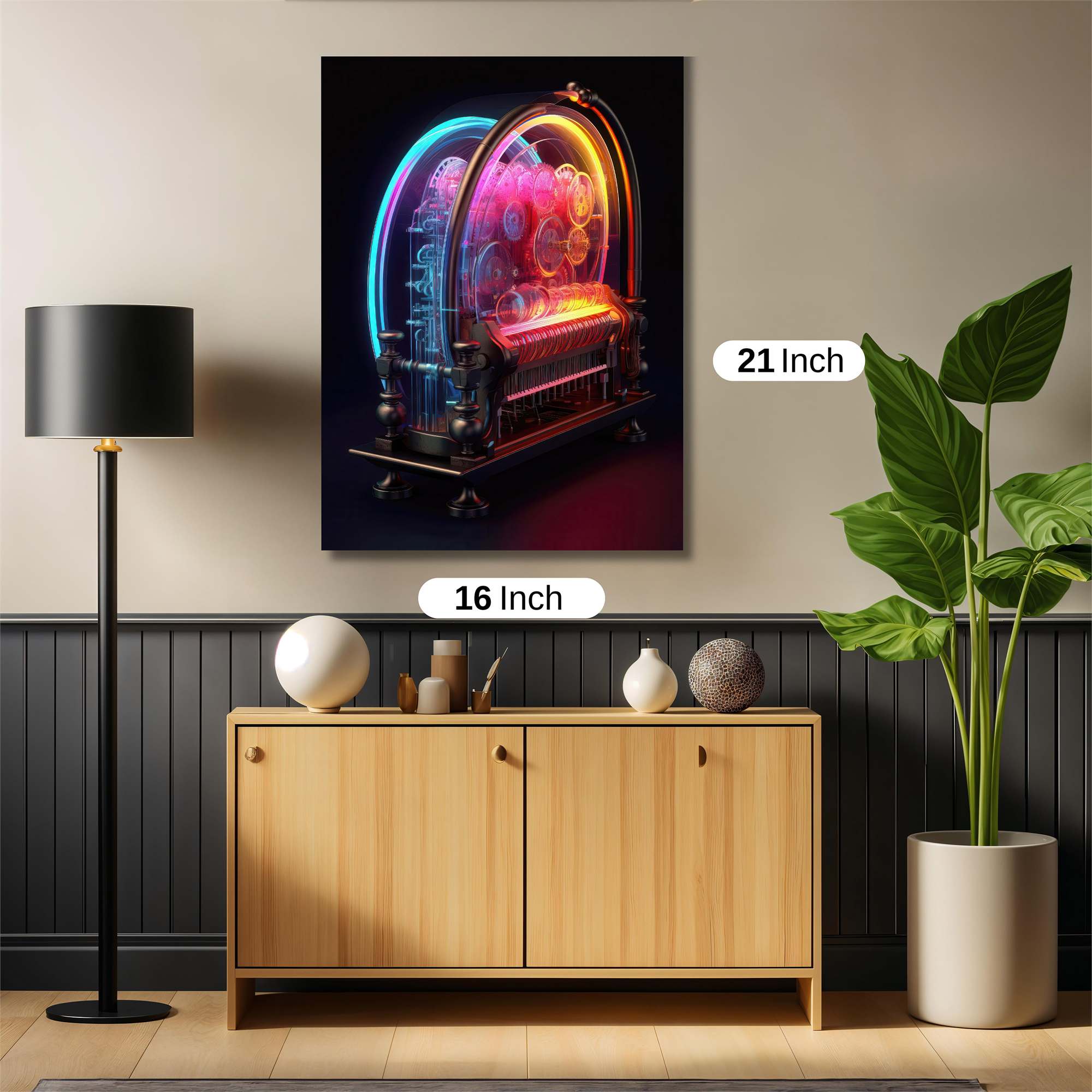 Neon Jukebox Safe Wall Magnetic / M