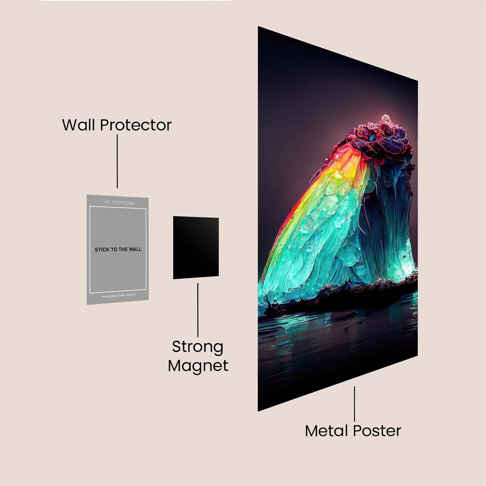 Rainbow Surge Safe Wall Magnetic / M