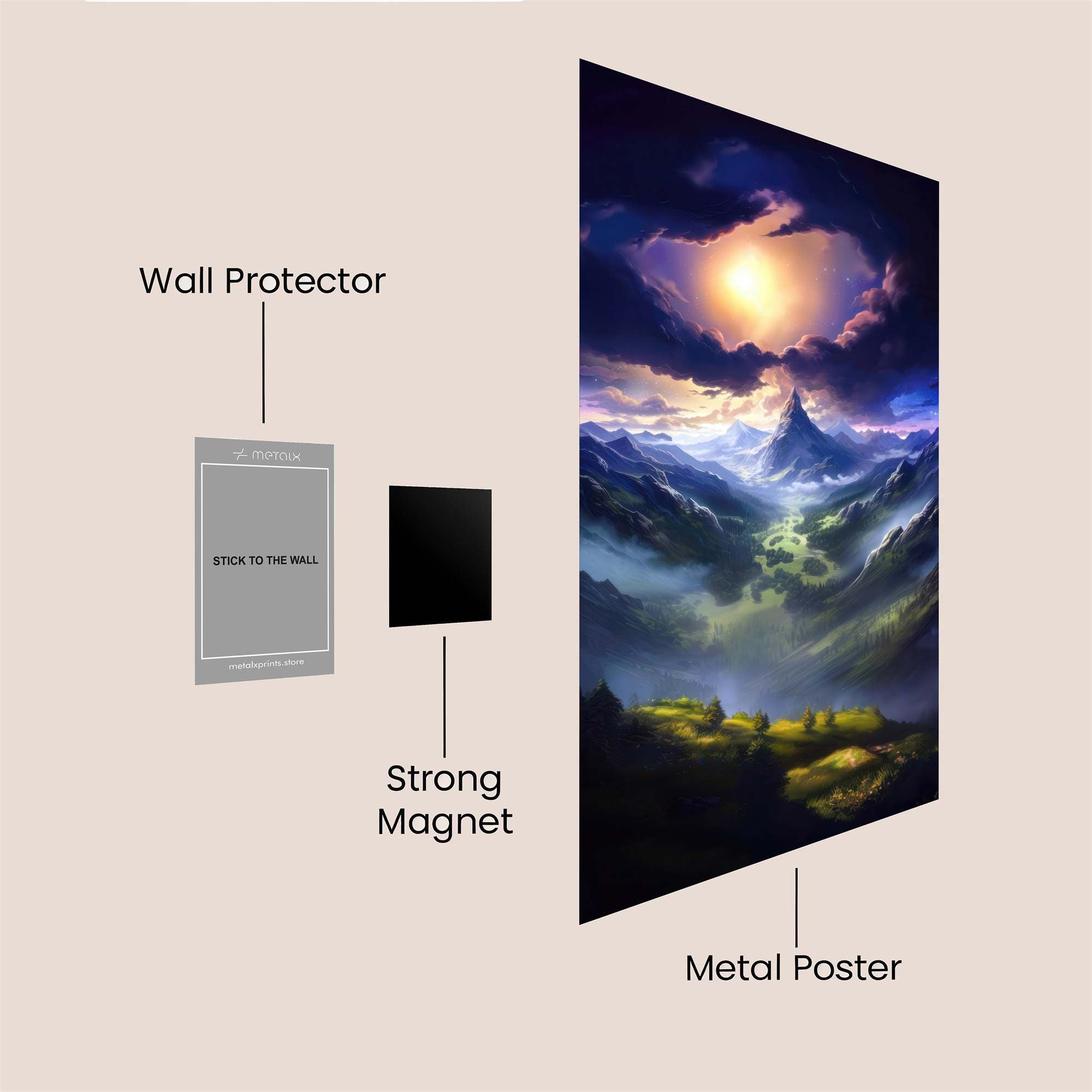 Mountain Dreamscape Safe Wall Magnetic / M