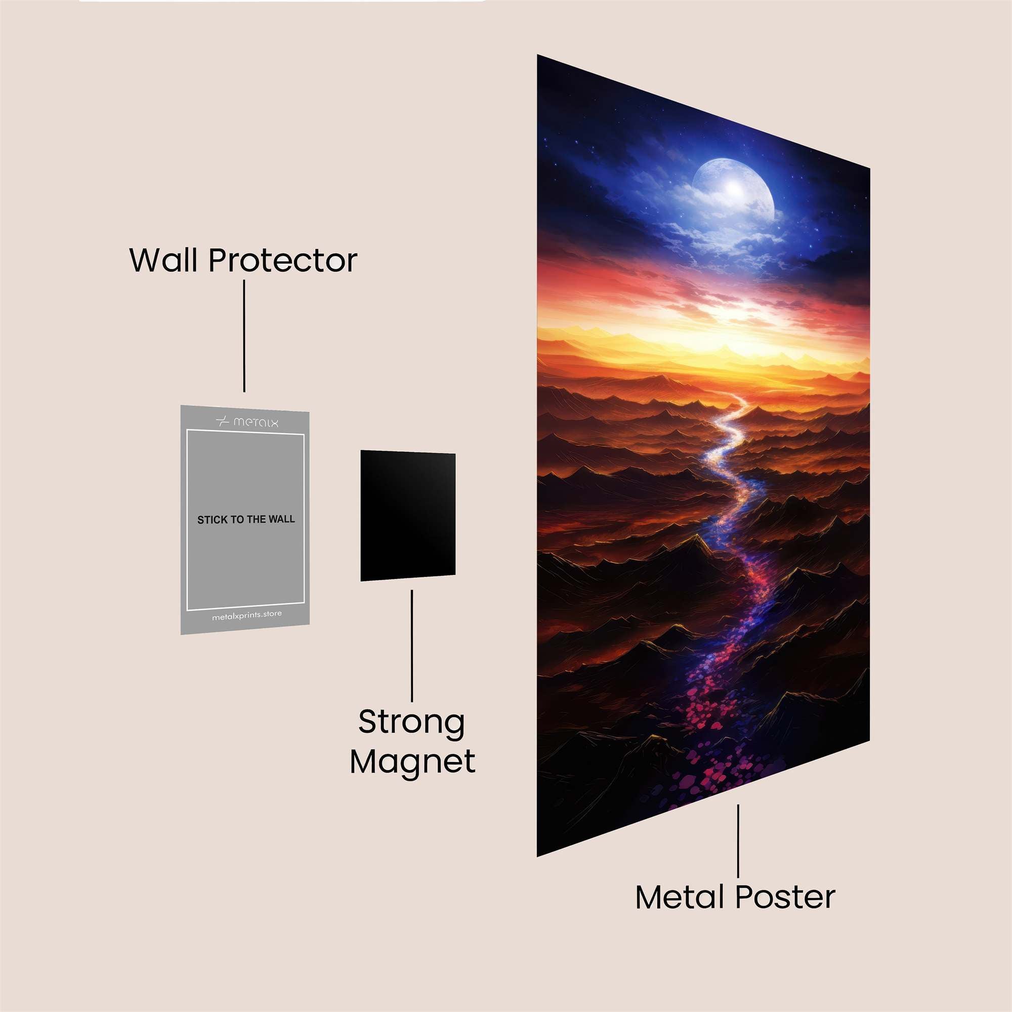 Moonlit Serenity Safe Wall Magnetic / M