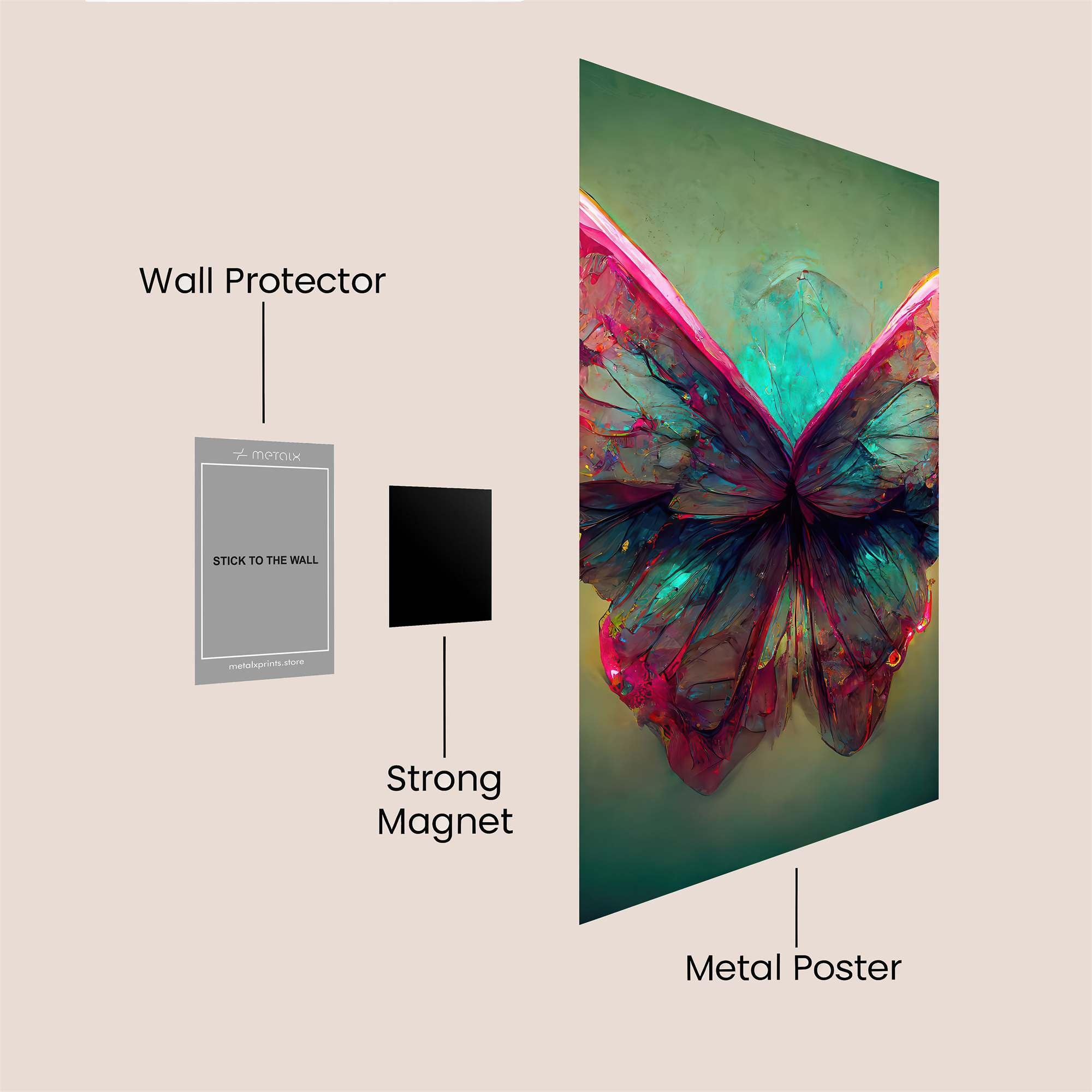Butterfly Radiance Safe Wall Magnetic / M