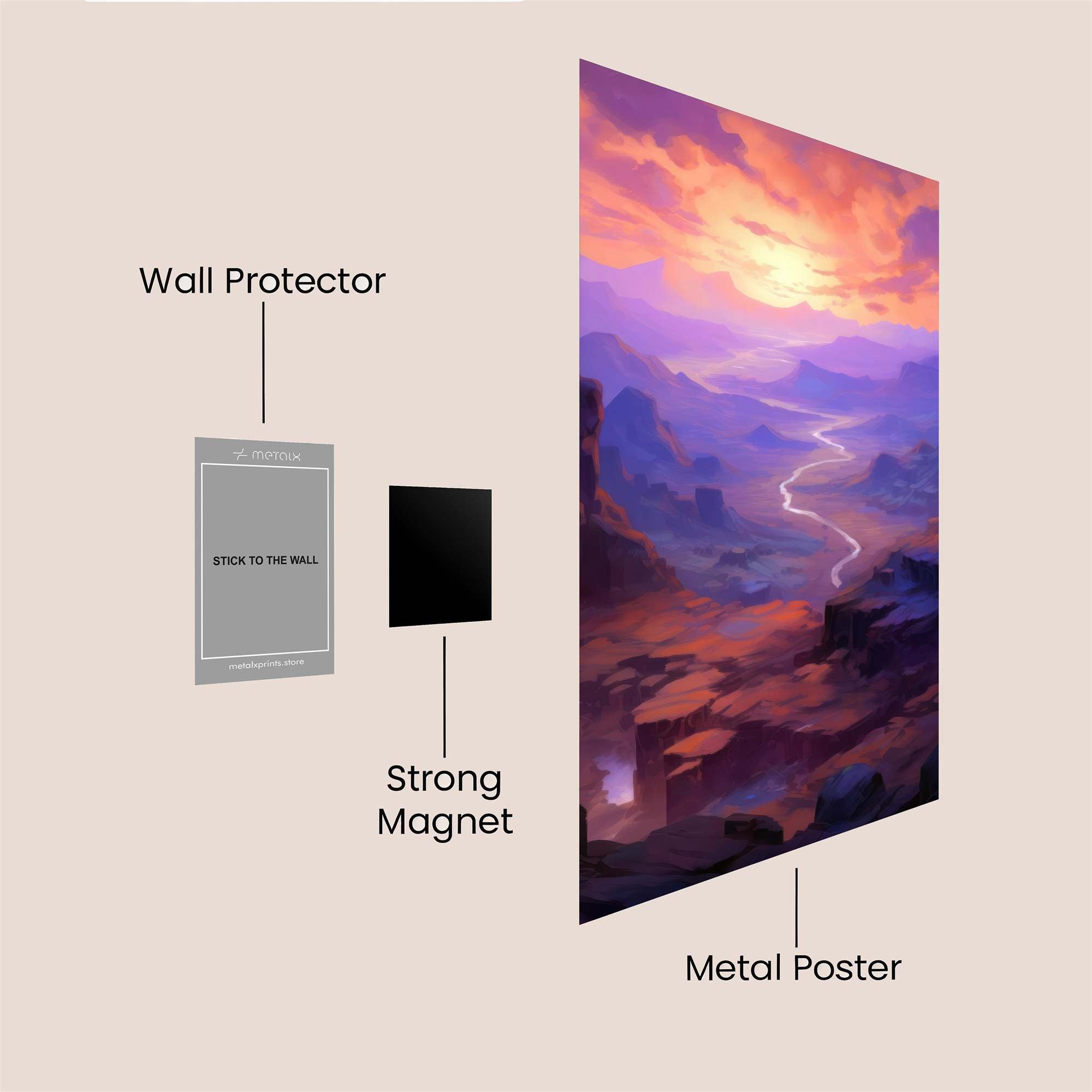 Sunset Serenity Safe Wall Magnetic / M