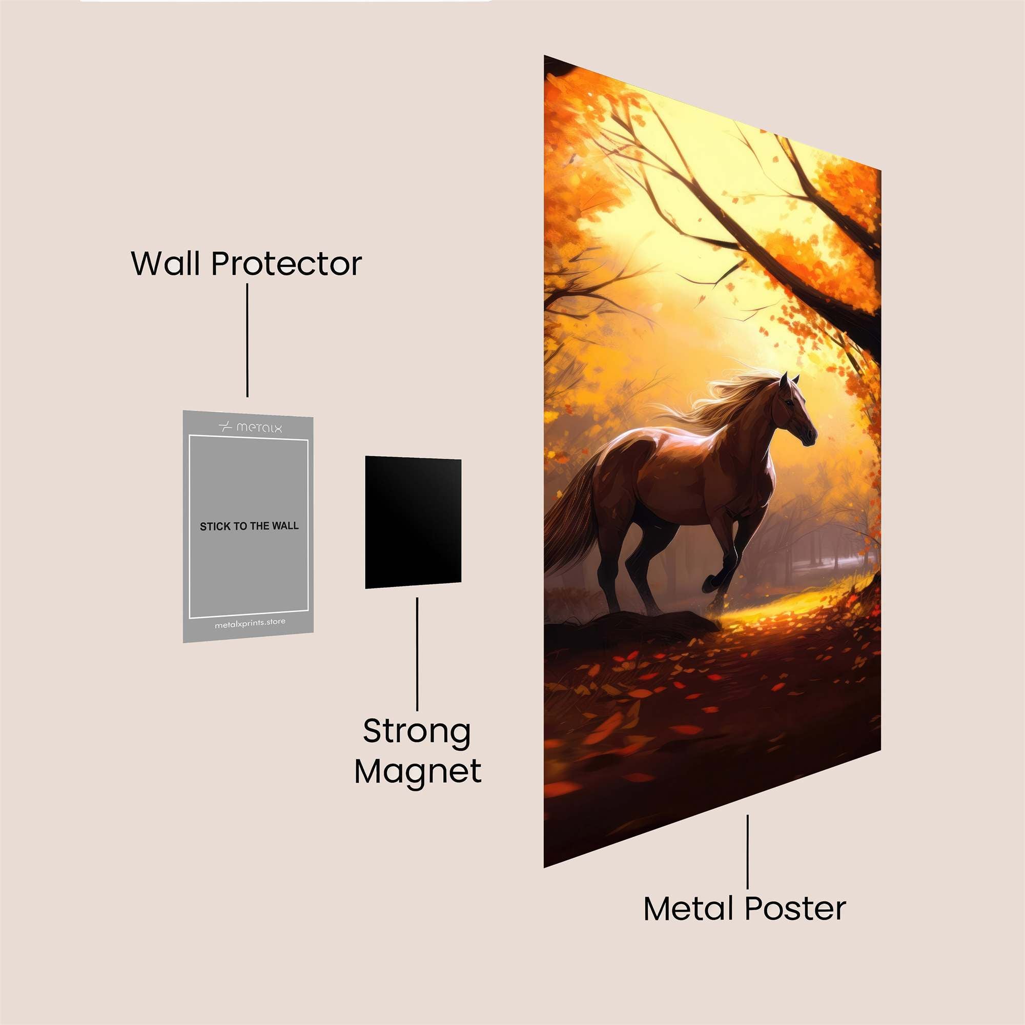 Autumn Gallop Safe Wall Magnetic / M