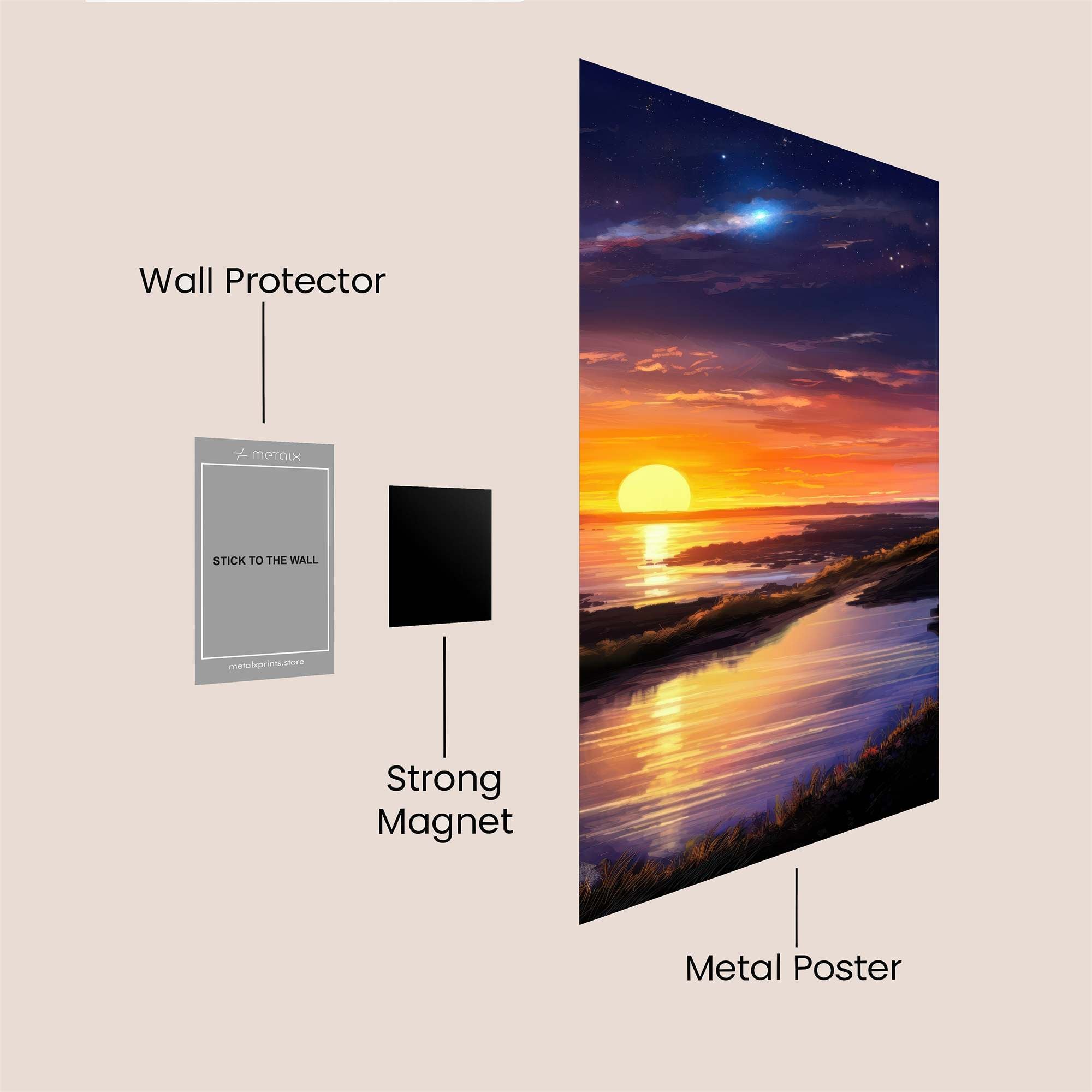 Sunset Serenity Safe Wall Magnetic / M