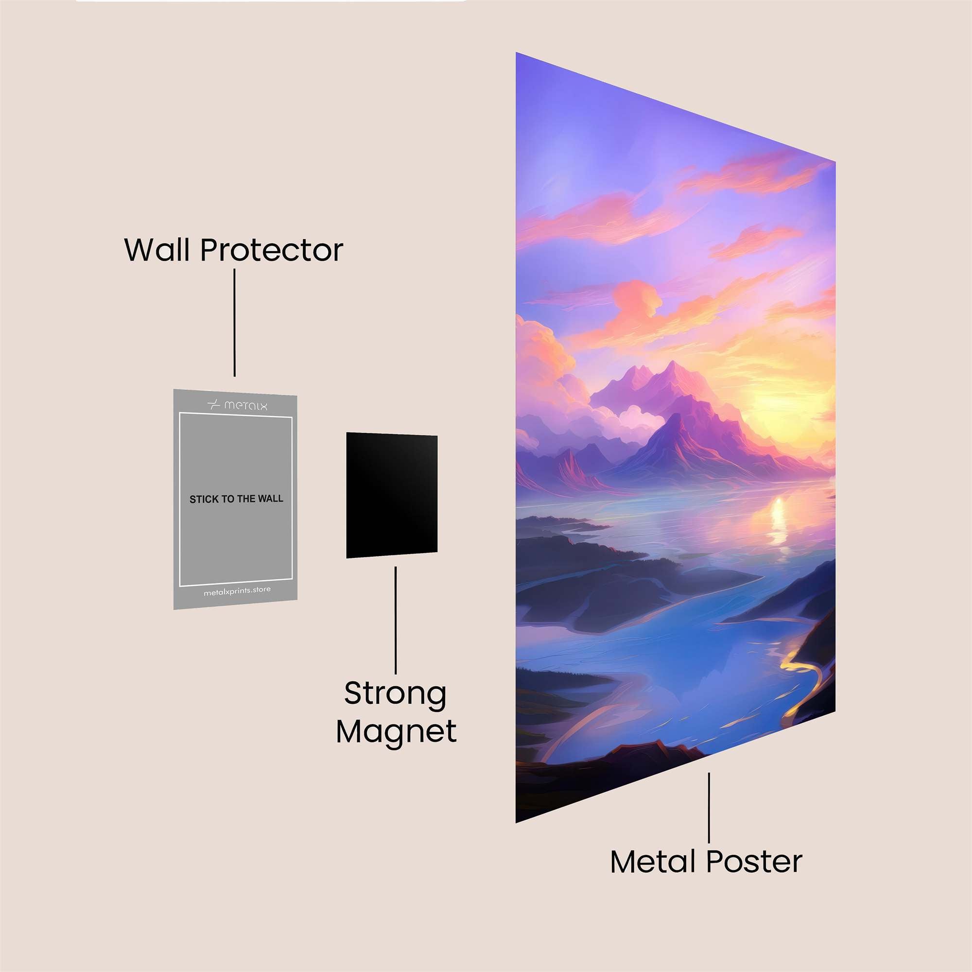 Sunset Serenity Safe Wall Magnetic / M