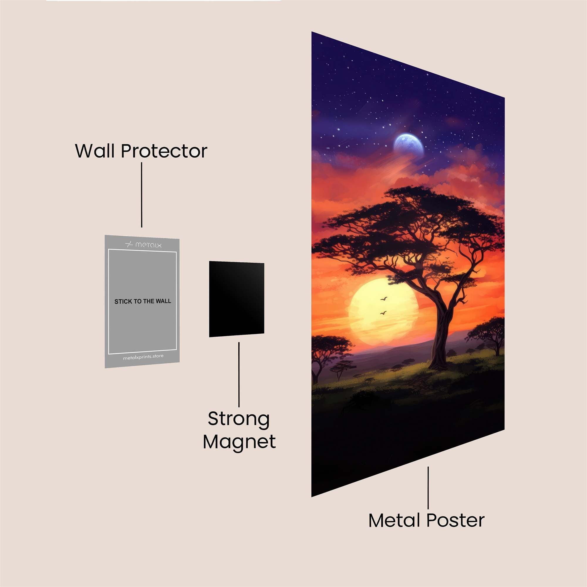 Serengeti Serenity Safe Wall Magnetic / M
