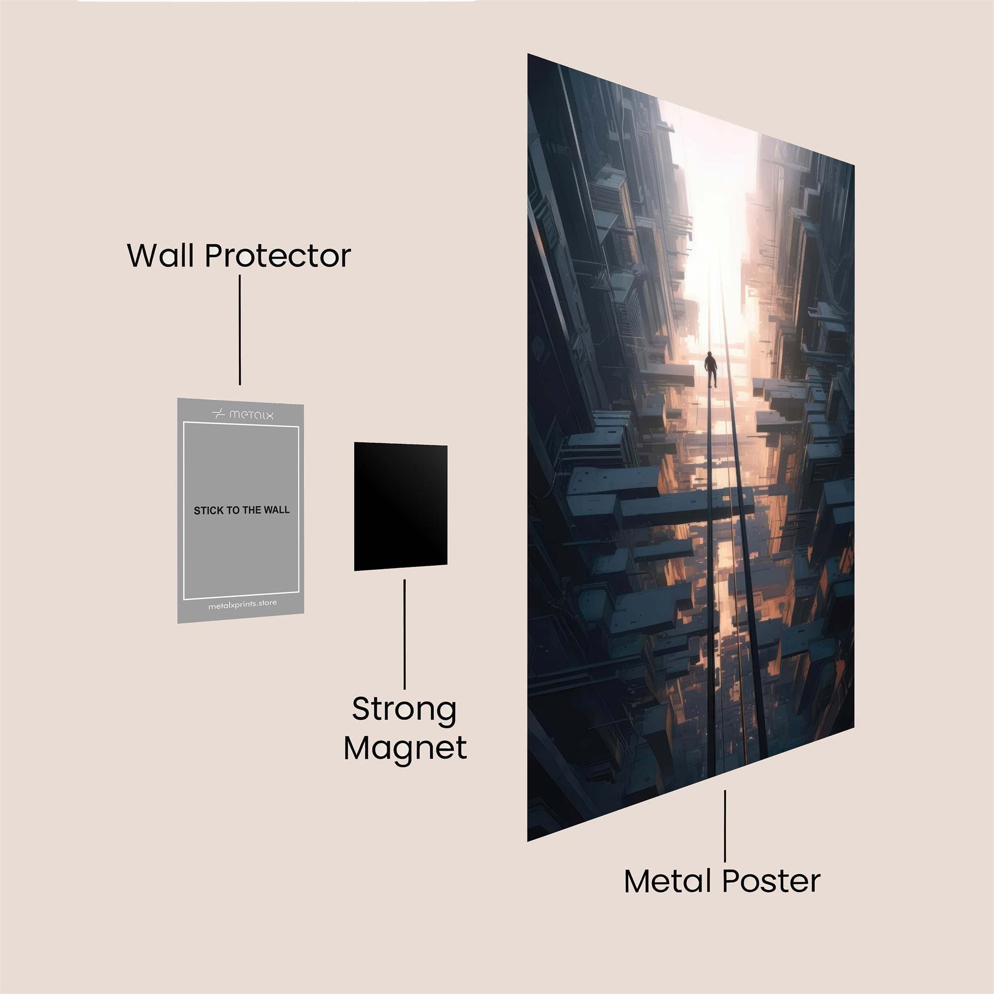 Neon Solitude Safe Wall Magnetic / M