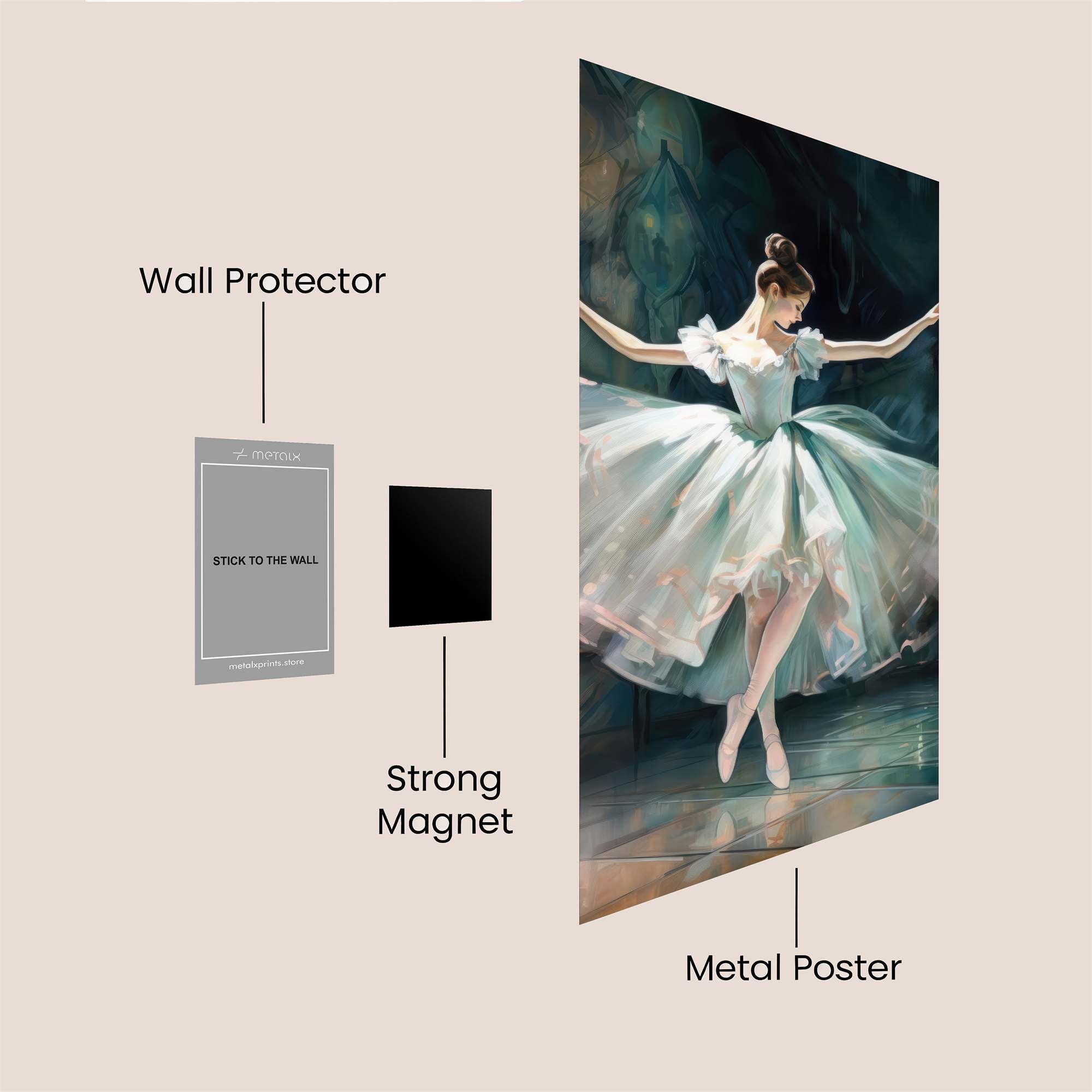 Ballerina Grace Safe Wall Magnetic / M