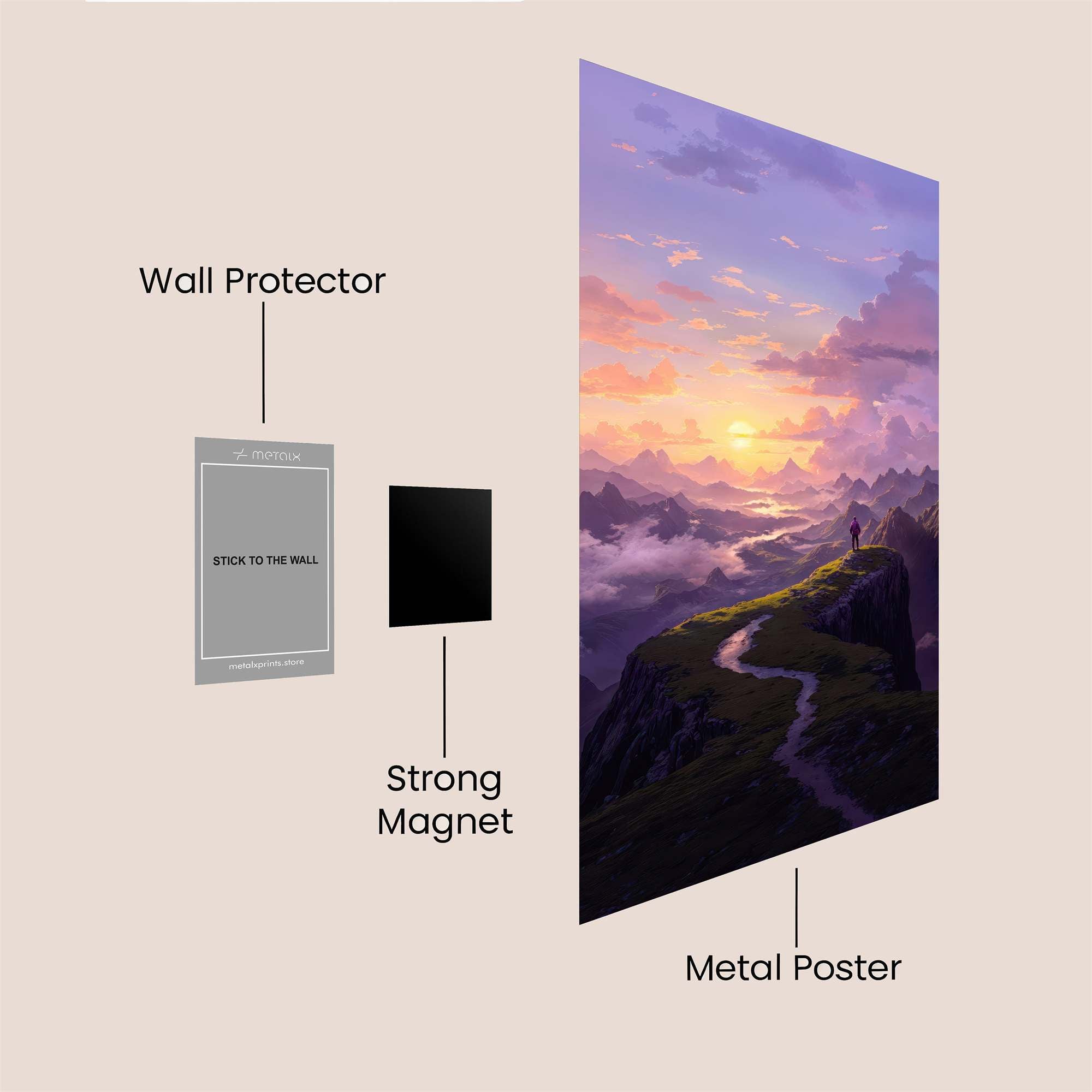 Sunset Serenity Safe Wall Magnetic / M