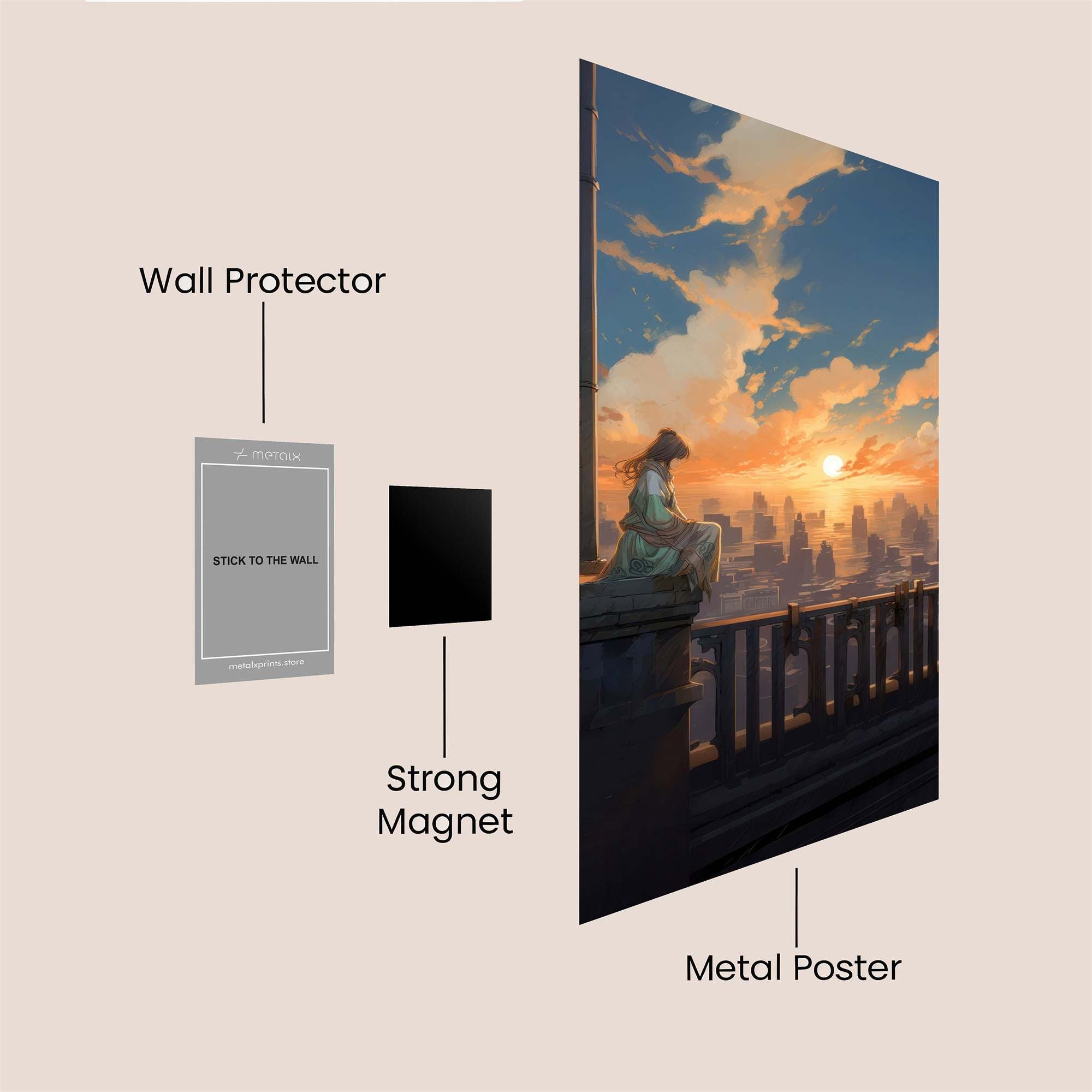 Sunset Serenity Safe Wall Magnetic / M