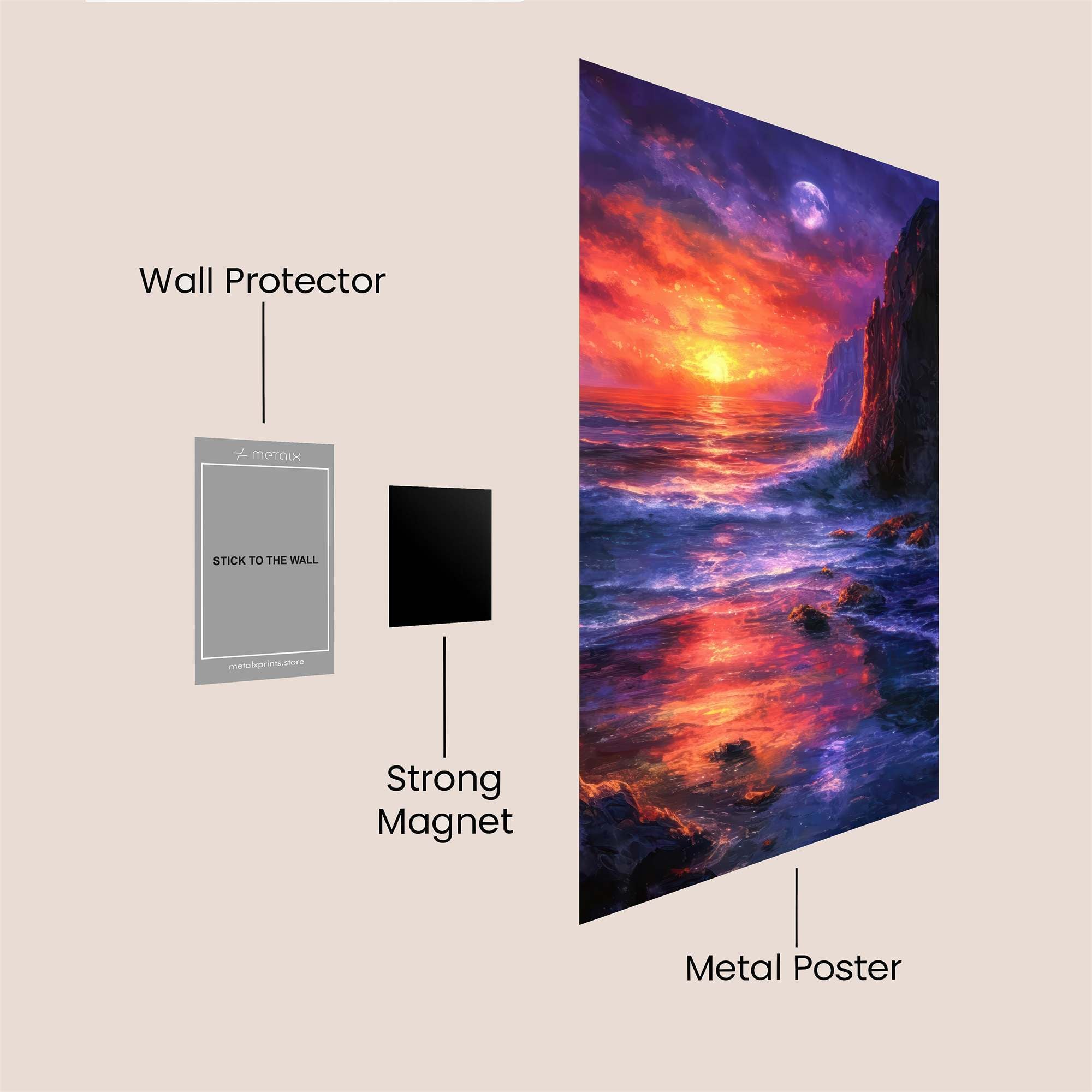 Sunset Serenity Safe Wall Magnetic / M