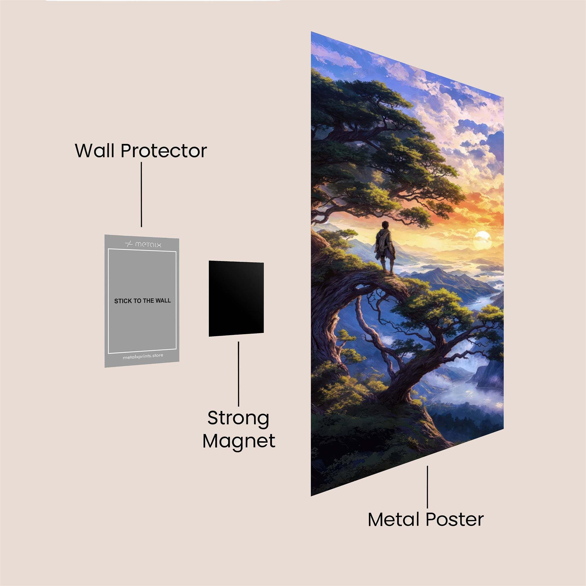 Sunset Serenity Safe Wall Magnetic / M