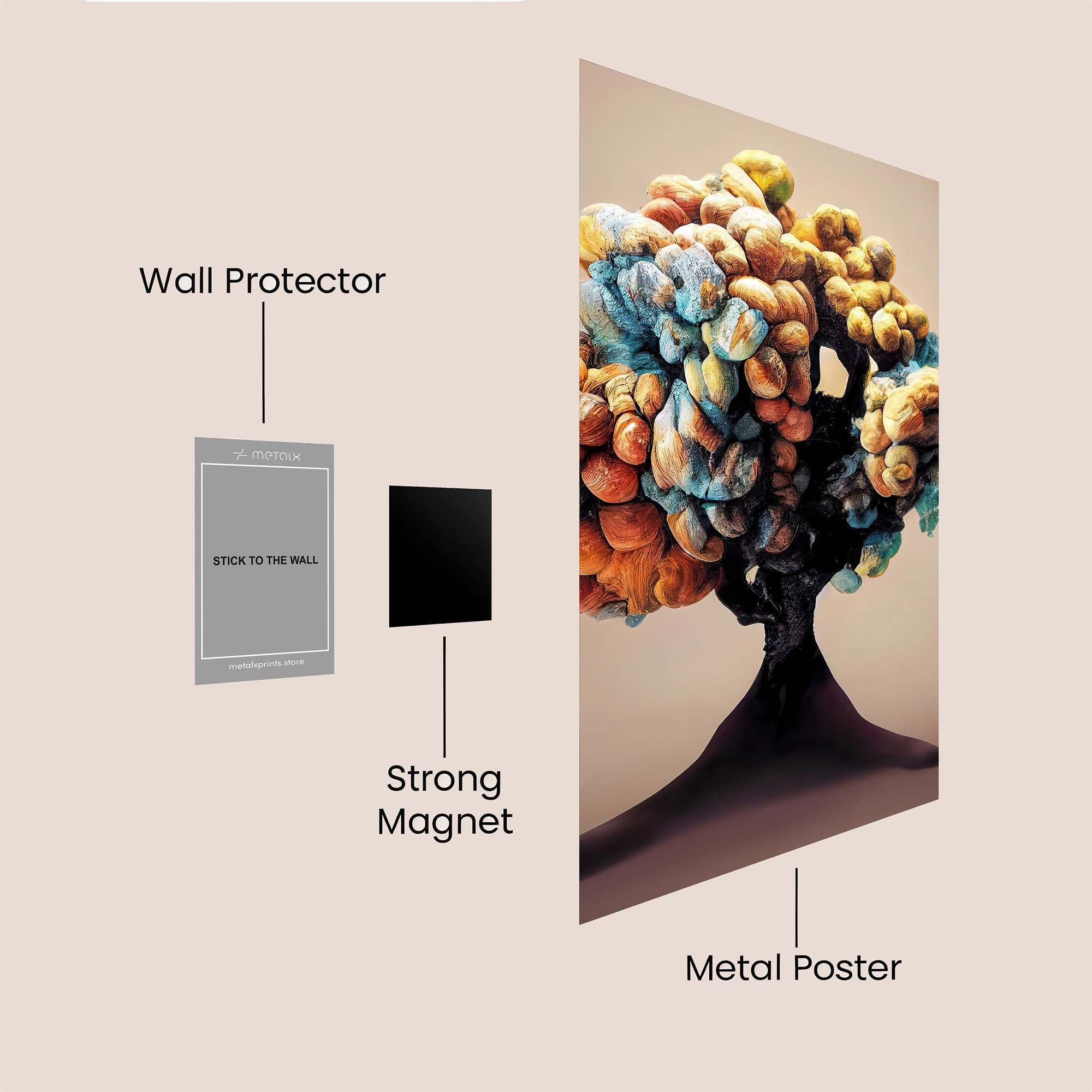 Colorful Whimsy Safe Wall Magnetic / M