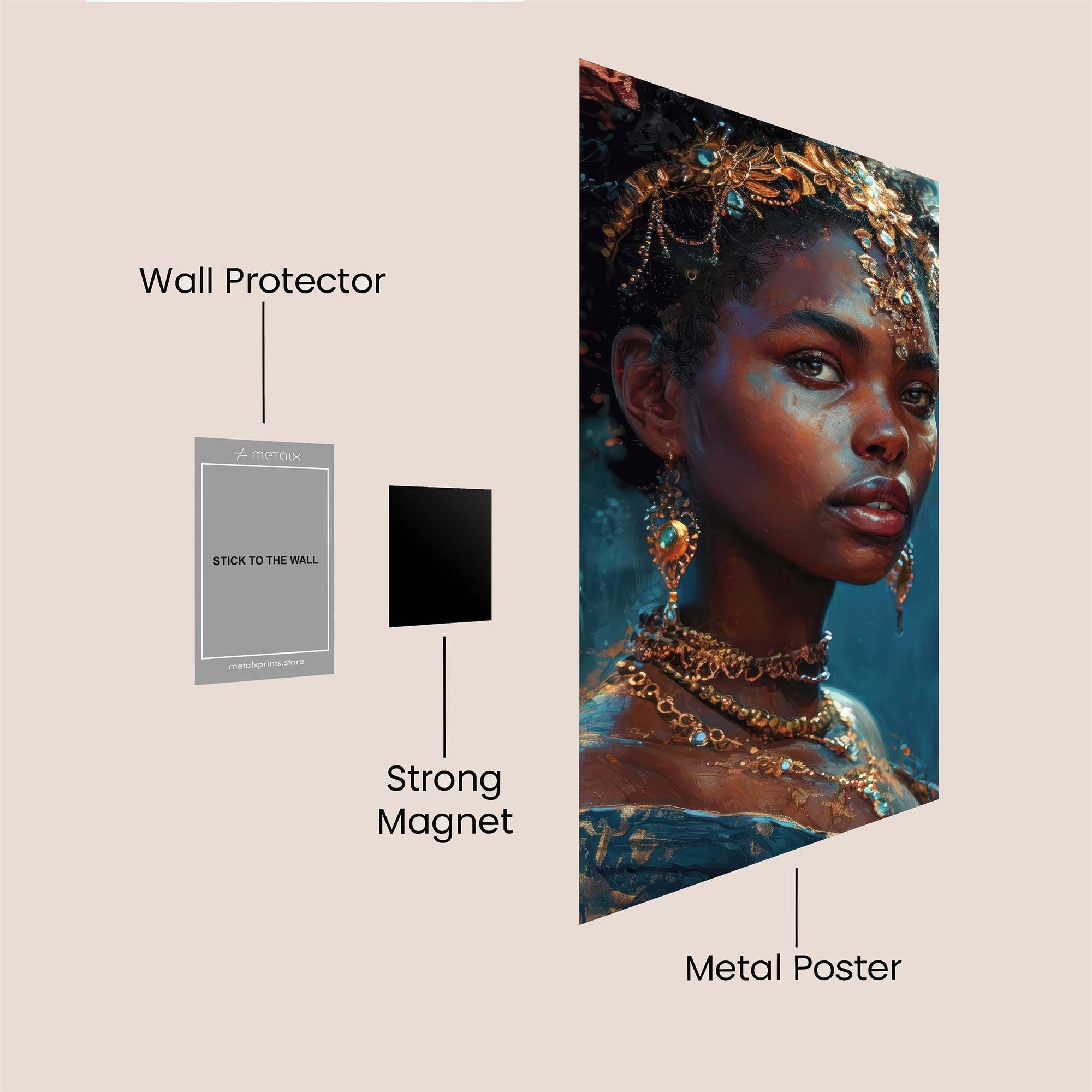 Queenly Aura Safe Wall Magnetic / M