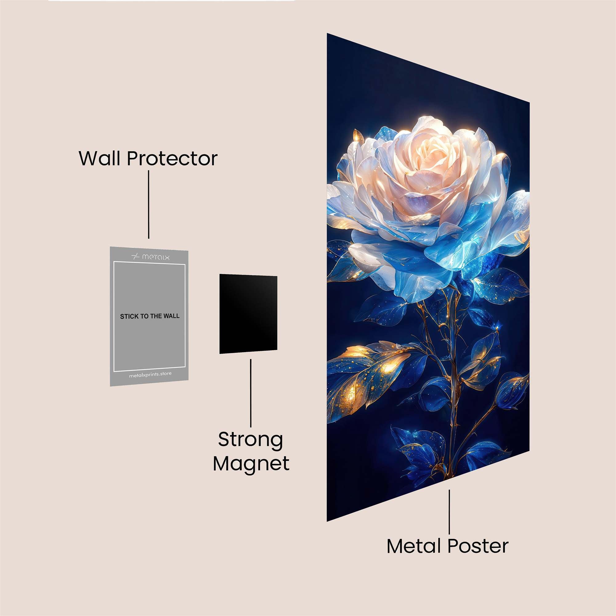 Luminous Rose Safe Wall Magnetic / M