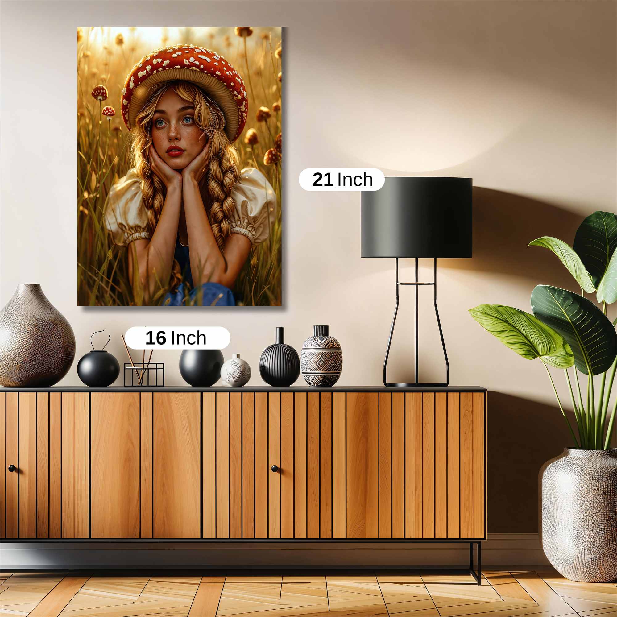 Mushroom Whimsy Safe Wall Magnetic / M