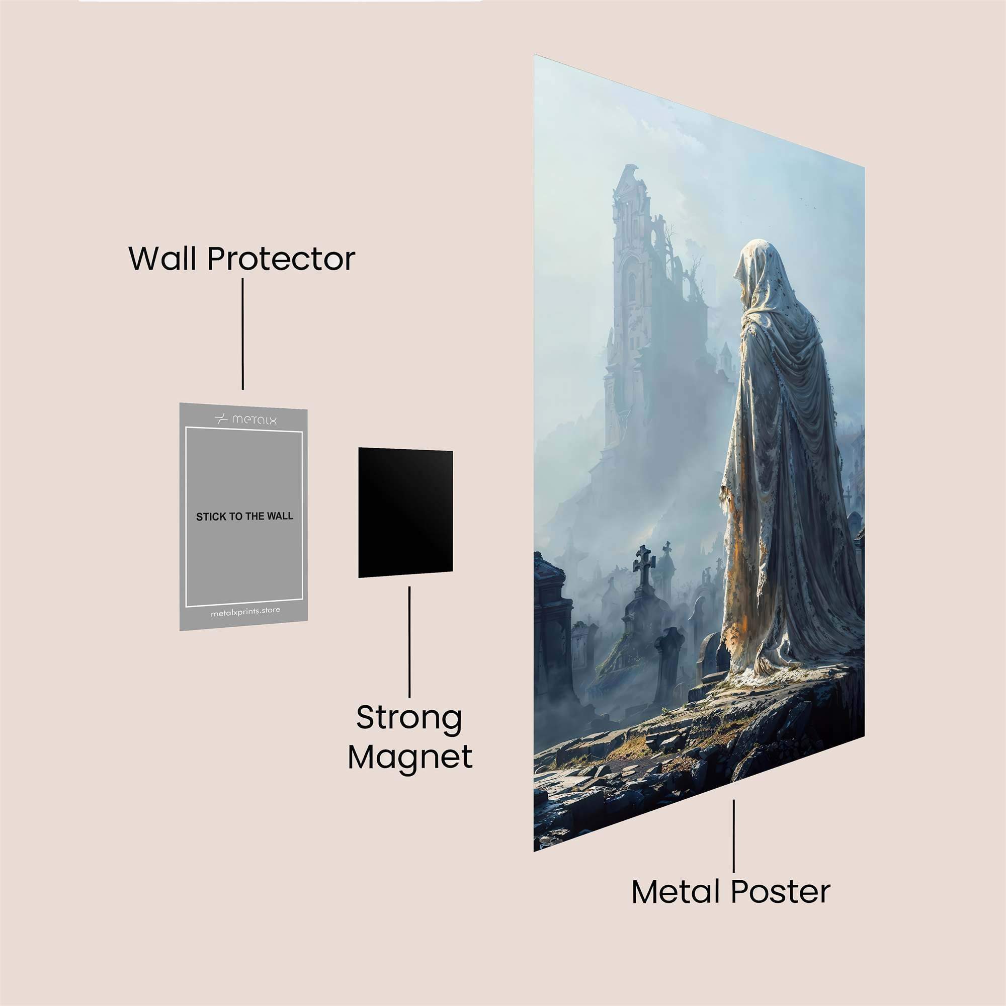 Ghostly Solitude Safe Wall Magnetic / M