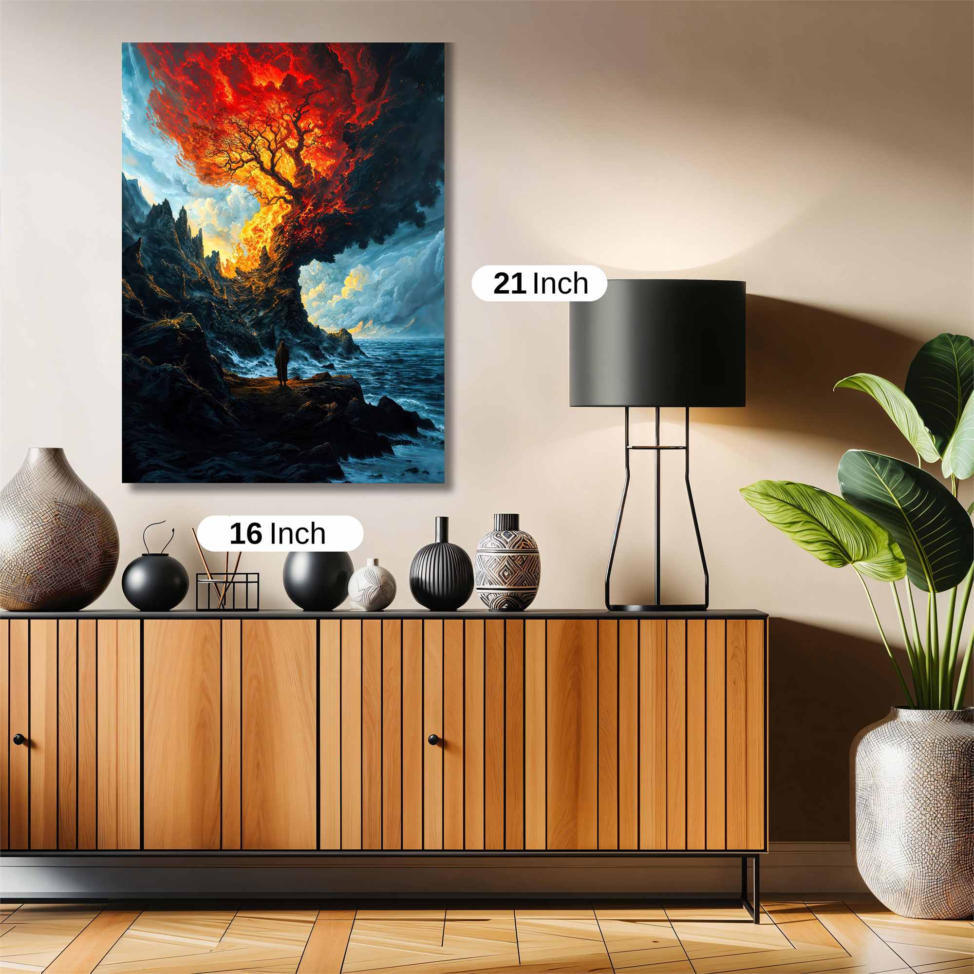 Flamebound Solitude Safe Wall Magnetic / M