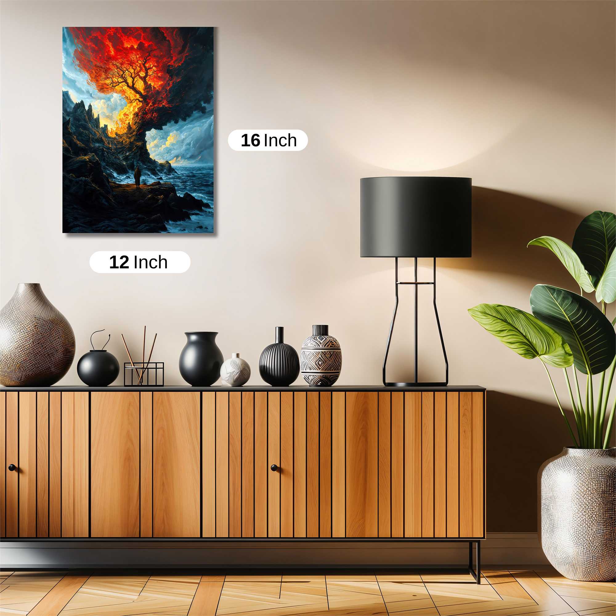 Flamebound Solitude Safe Wall Magnetic / M