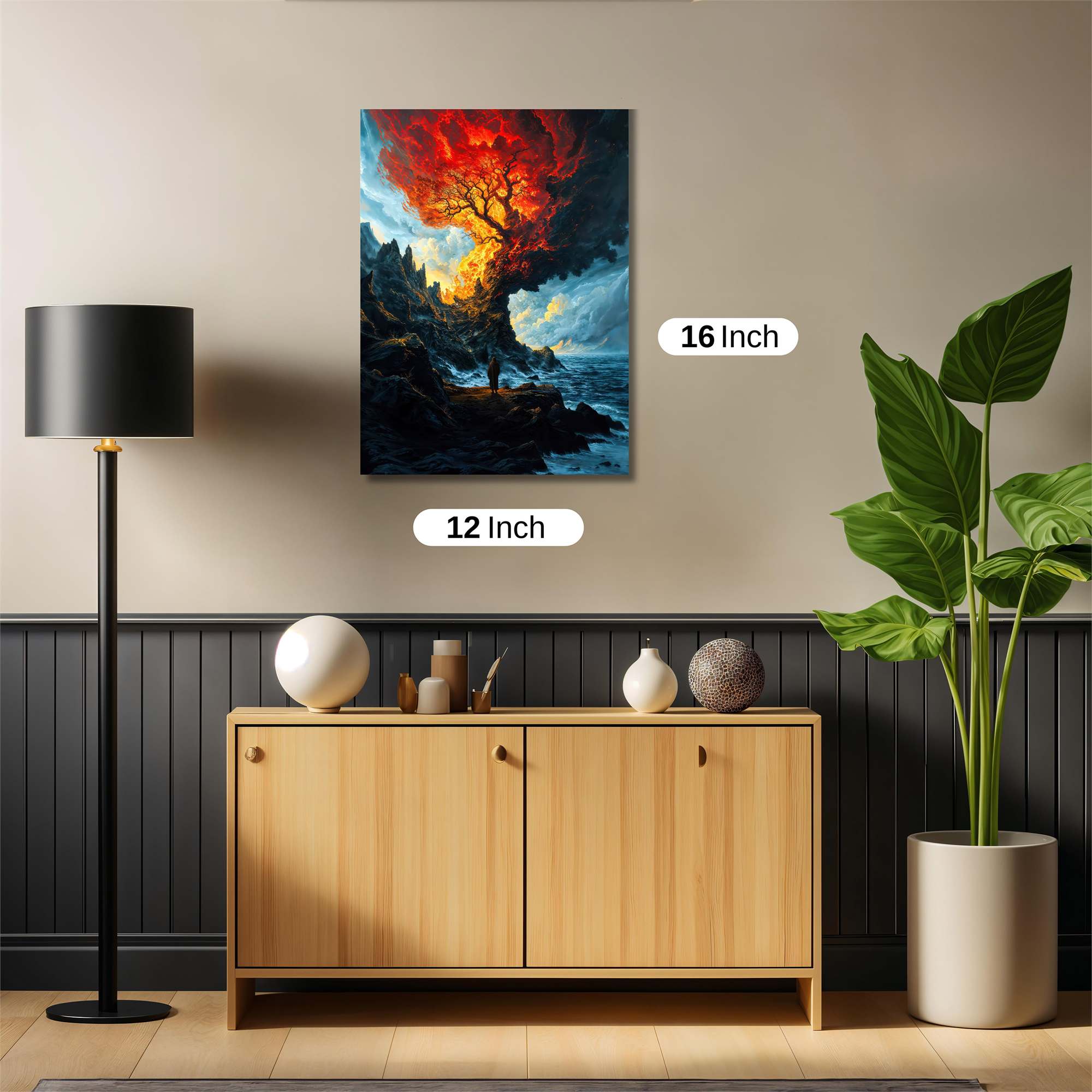 Flamebound Solitude Safe Wall Magnetic / M