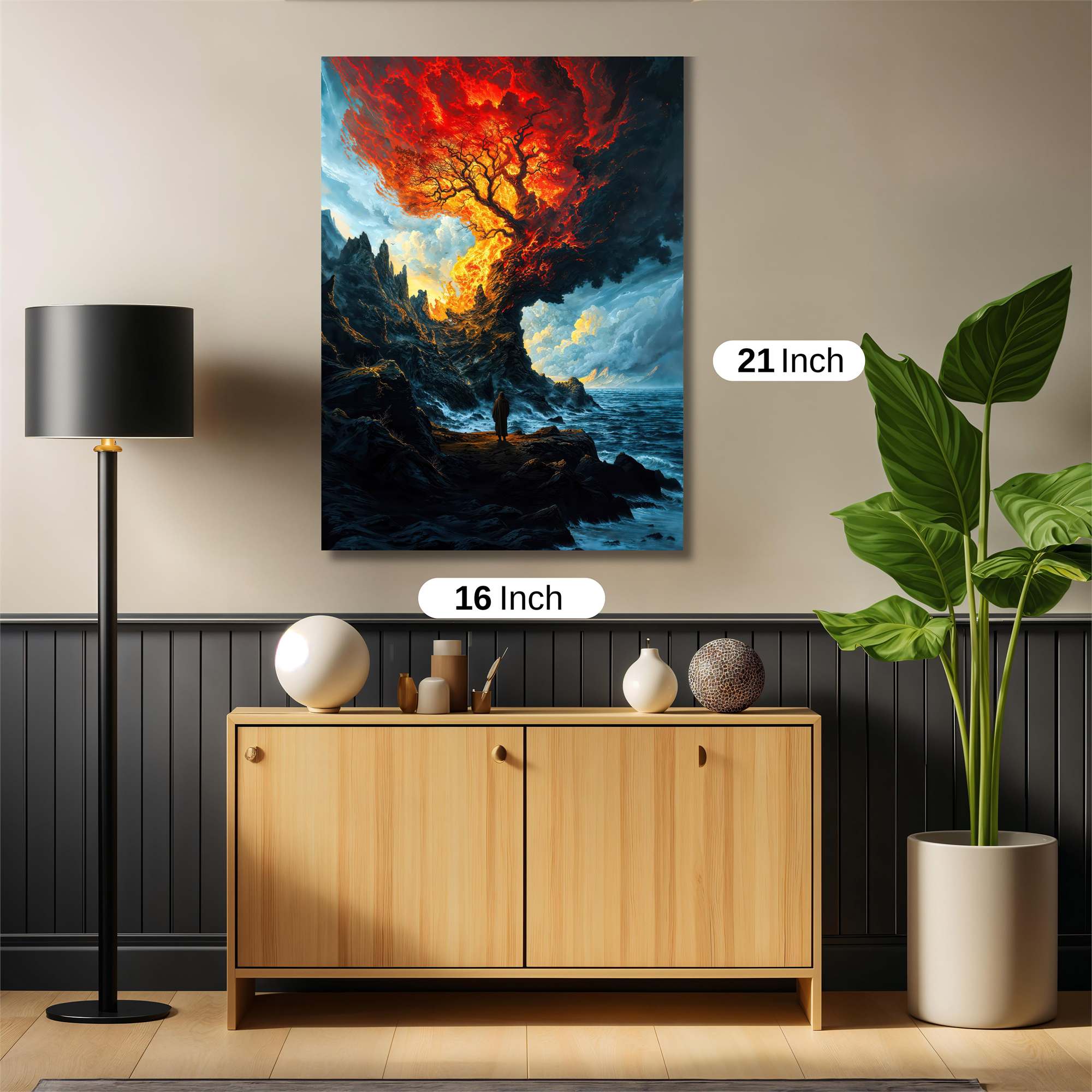 Flamebound Solitude Safe Wall Magnetic / M