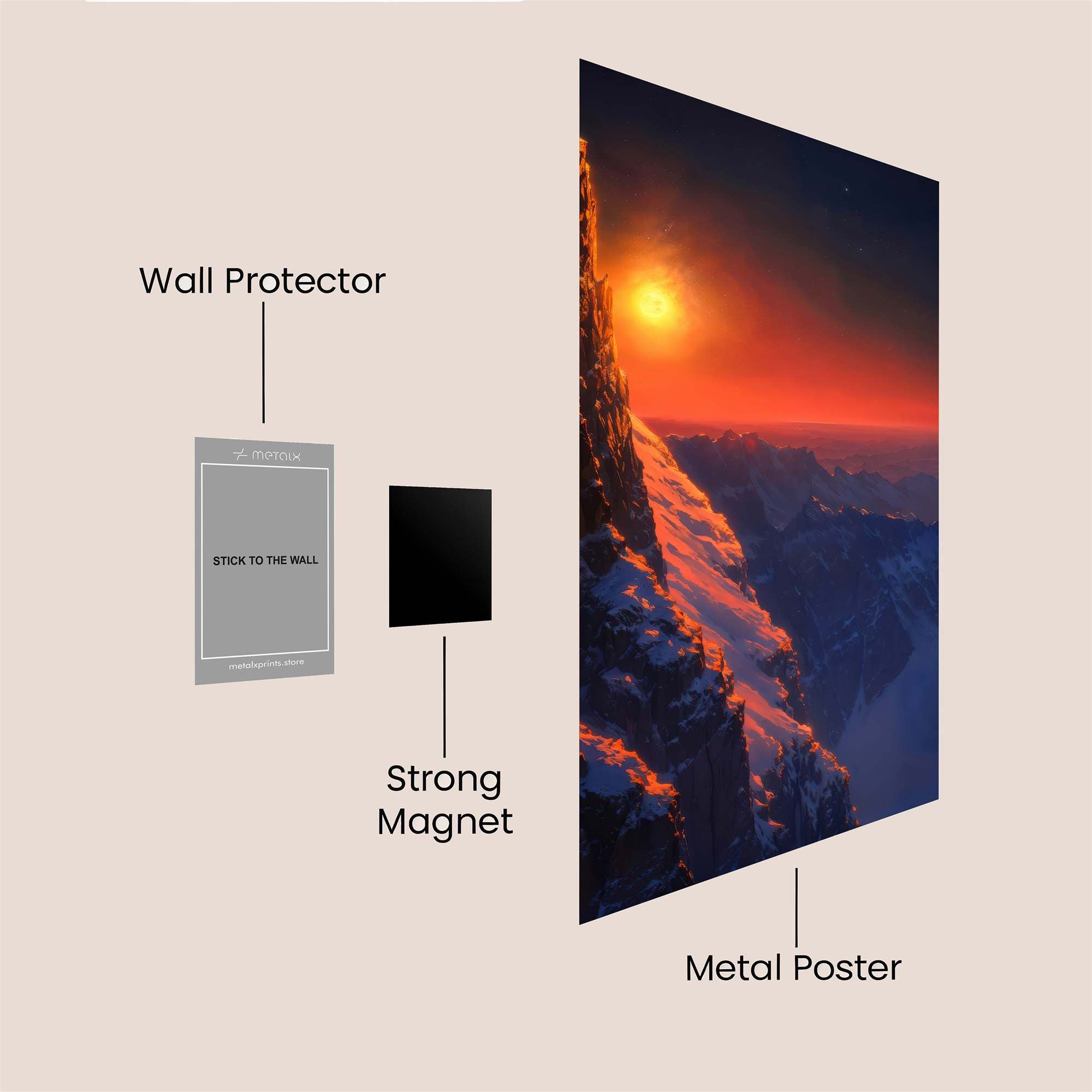 Sunset Serenity Safe Wall Magnetic / M