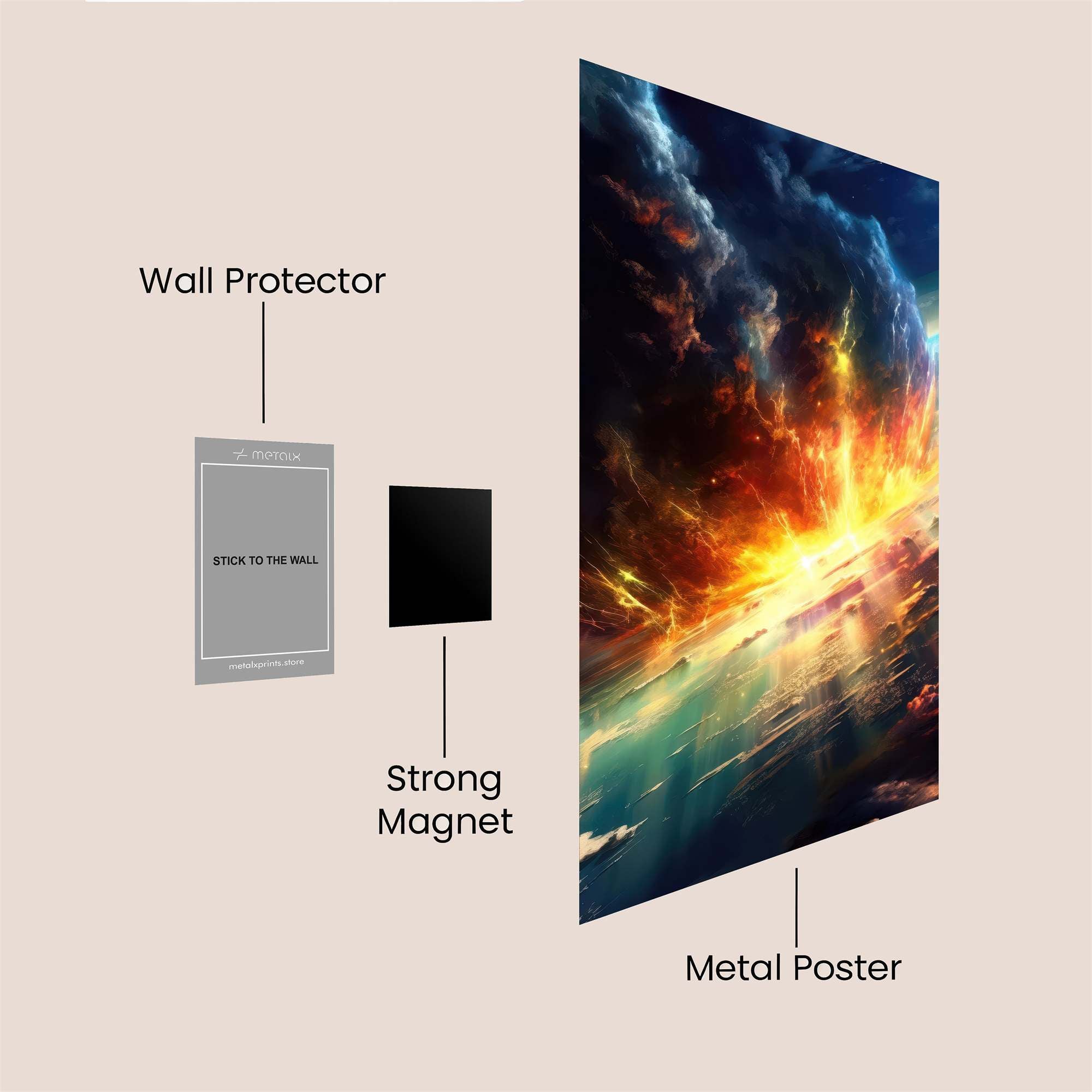 Apocalyptic Blaze Safe Wall Magnetic / M