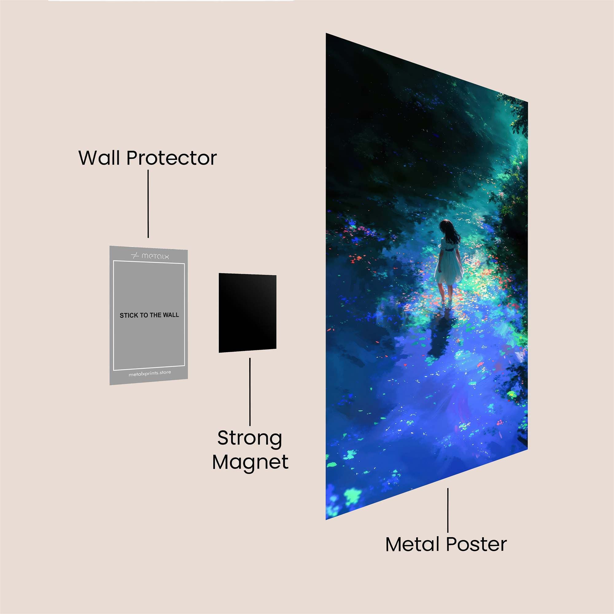 Luminescent Solitude Safe Wall Magnetic / M