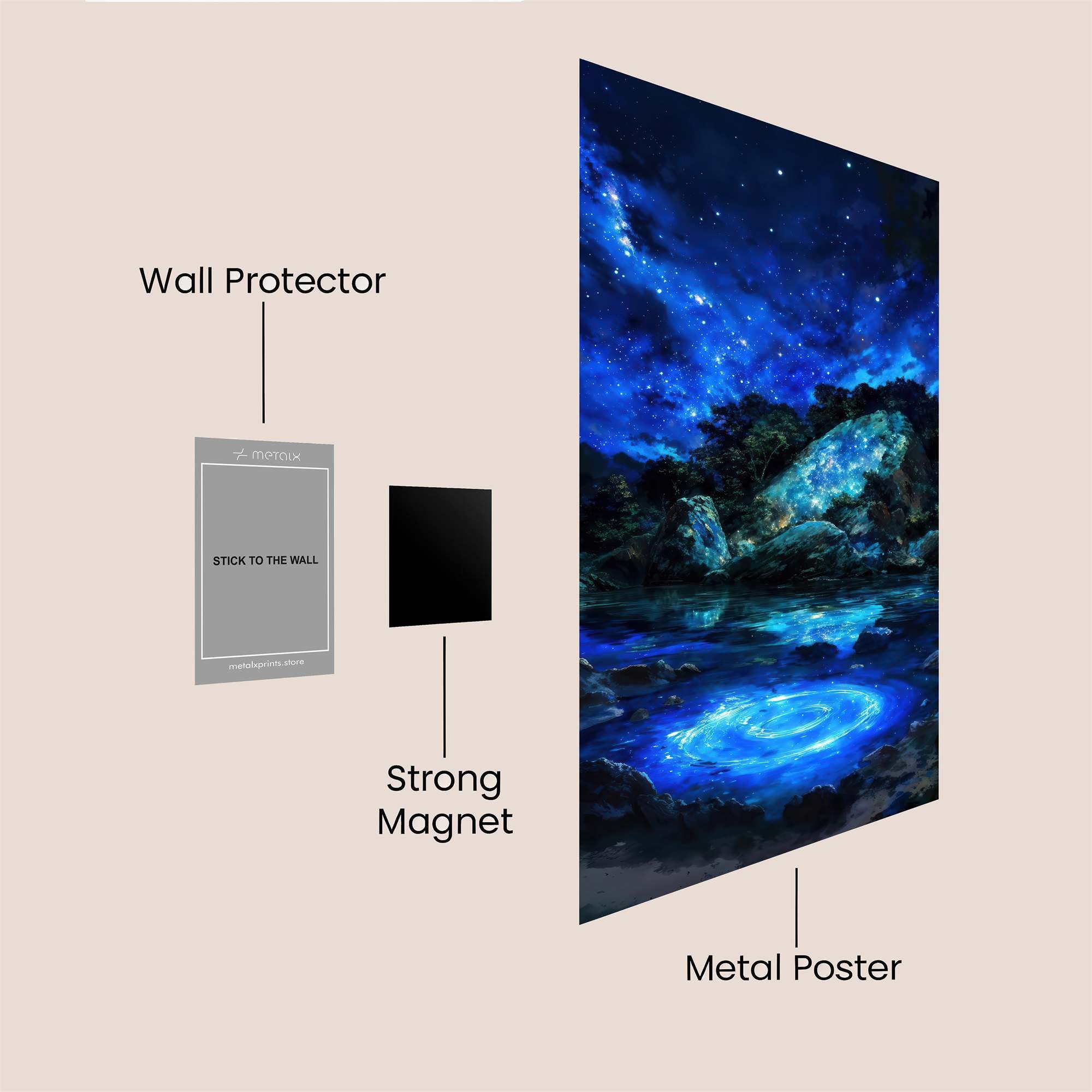 Starlit Serenity Safe Wall Magnetic / M
