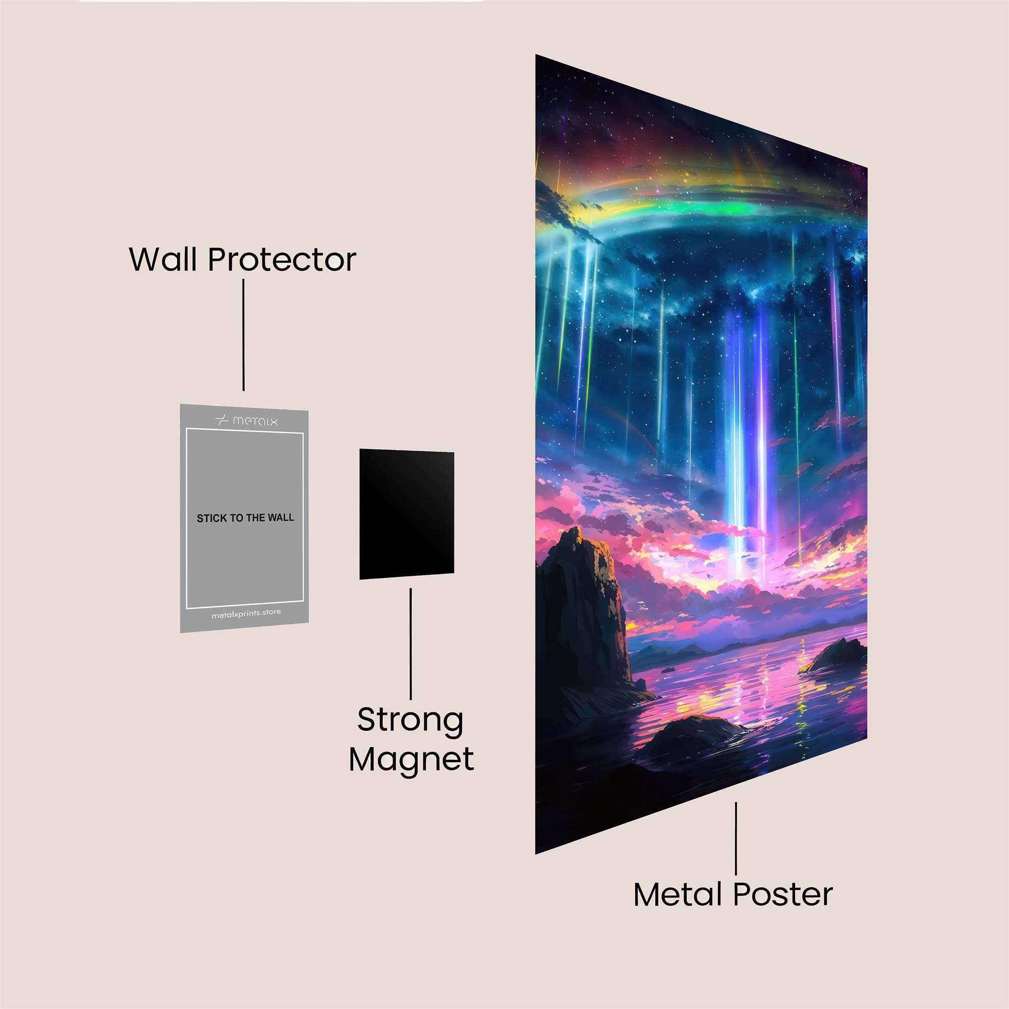 Aurora Dreamscape Safe Wall Magnetic / M