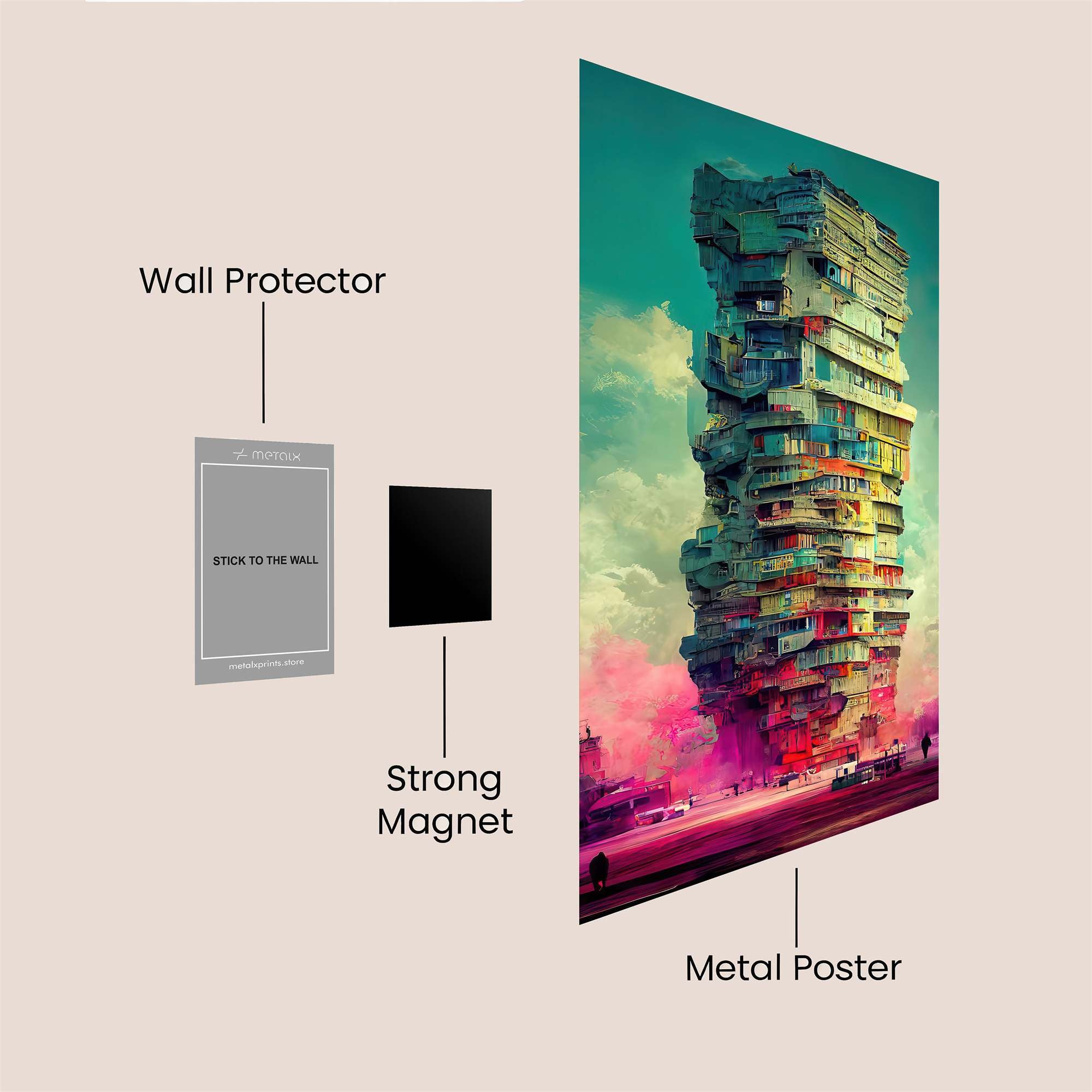 Tower Whimsy Safe Wall Magnetic / M